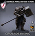 Templar Infantry - Hammer | Miniatures by Lord of the Print | Resin Mini for Tabletop Gaming, D&D, Pathfinder, Painting | Assembled + Primed - Brush and Battle
