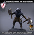 Infantry Rats - Barbarians | Miniatures by Lord of the Print | Resin Mini for Tabletop Gaming, D&D, Pathfinder, Painting | Assembled+Primed - Brush and Battle