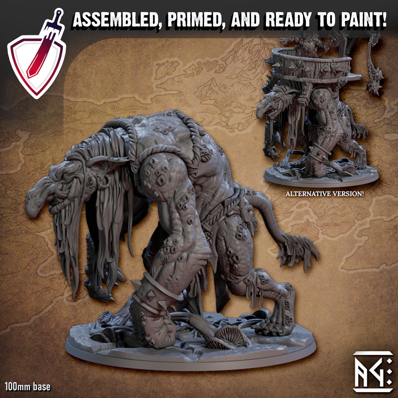 Giant Swamp Troll | (Massive) Miniature by Artisan Guild | Resin Mini For Tabletop Gaming, D&D, Pathfinder, Painting | Assembled and Primed - Brush and Battle