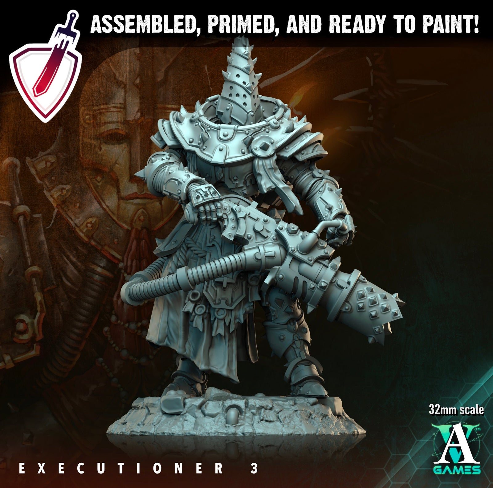 Executioners | Miniatures by Archvillain Games | Resin Mini for Tabletop Gaming, D&D, Wargaming, and Painting | Assembled and Primed - Brush and Battle