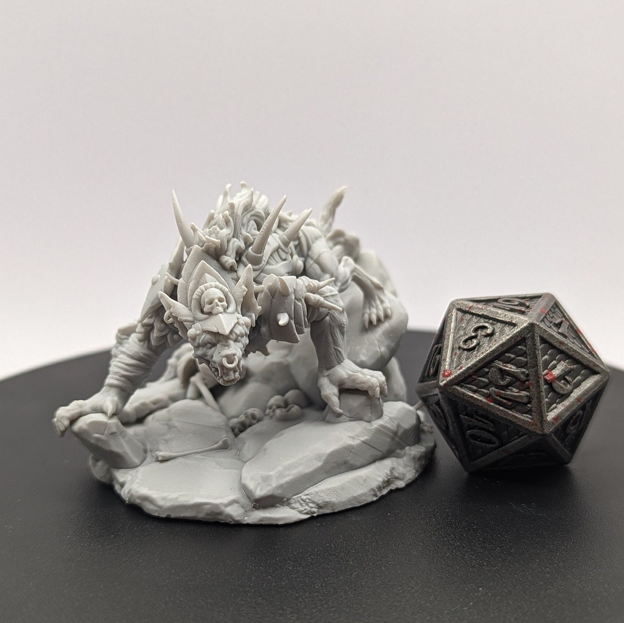Gnoll Trackers | Miniatures by Archvillain Games | Resin Mini for Tabletop Gaming, D&D, Pathfinder, and Painting | Assembled and Primed - Brush and Battle