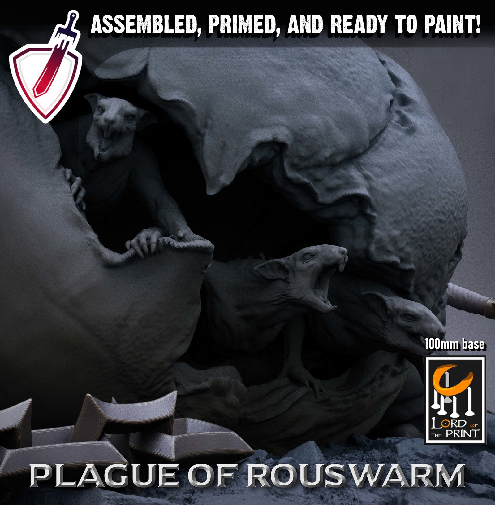 Festering Progenitor | (Massive) Miniature by Lord of the Print | For Tabletop Gaming, D&D, Pathfinder, and Painting | Assembled and Primed - Brush and Battle