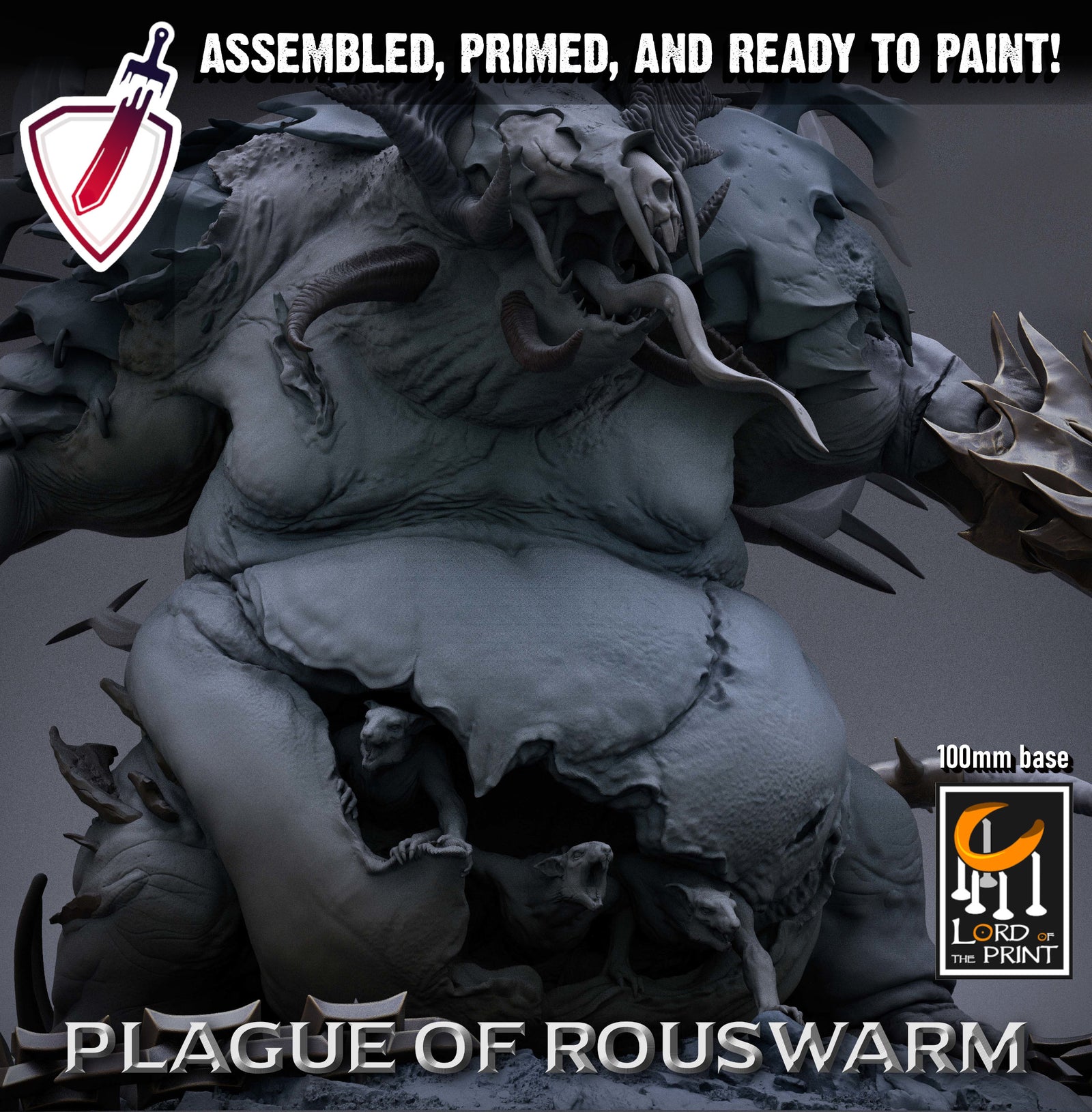Festering Progenitor | (Massive) Miniature by Lord of the Print | For Tabletop Gaming, D&D, Pathfinder, and Painting | Assembled and Primed - Brush and Battle