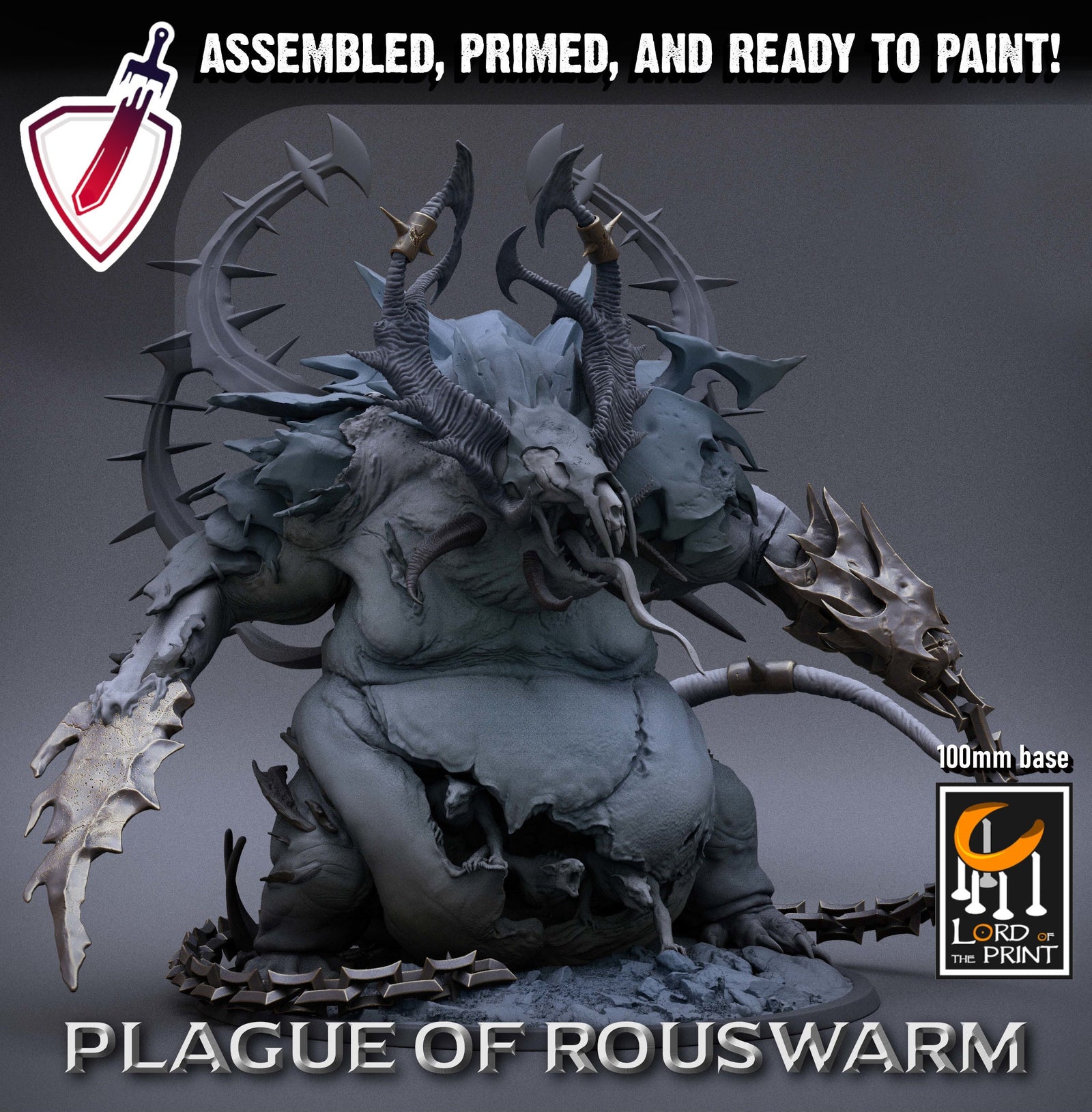 Festering Progenitor | (Massive) Miniature by Lord of the Print | For Tabletop Gaming, D&D, Pathfinder, and Painting | Assembled and Primed - Brush and Battle