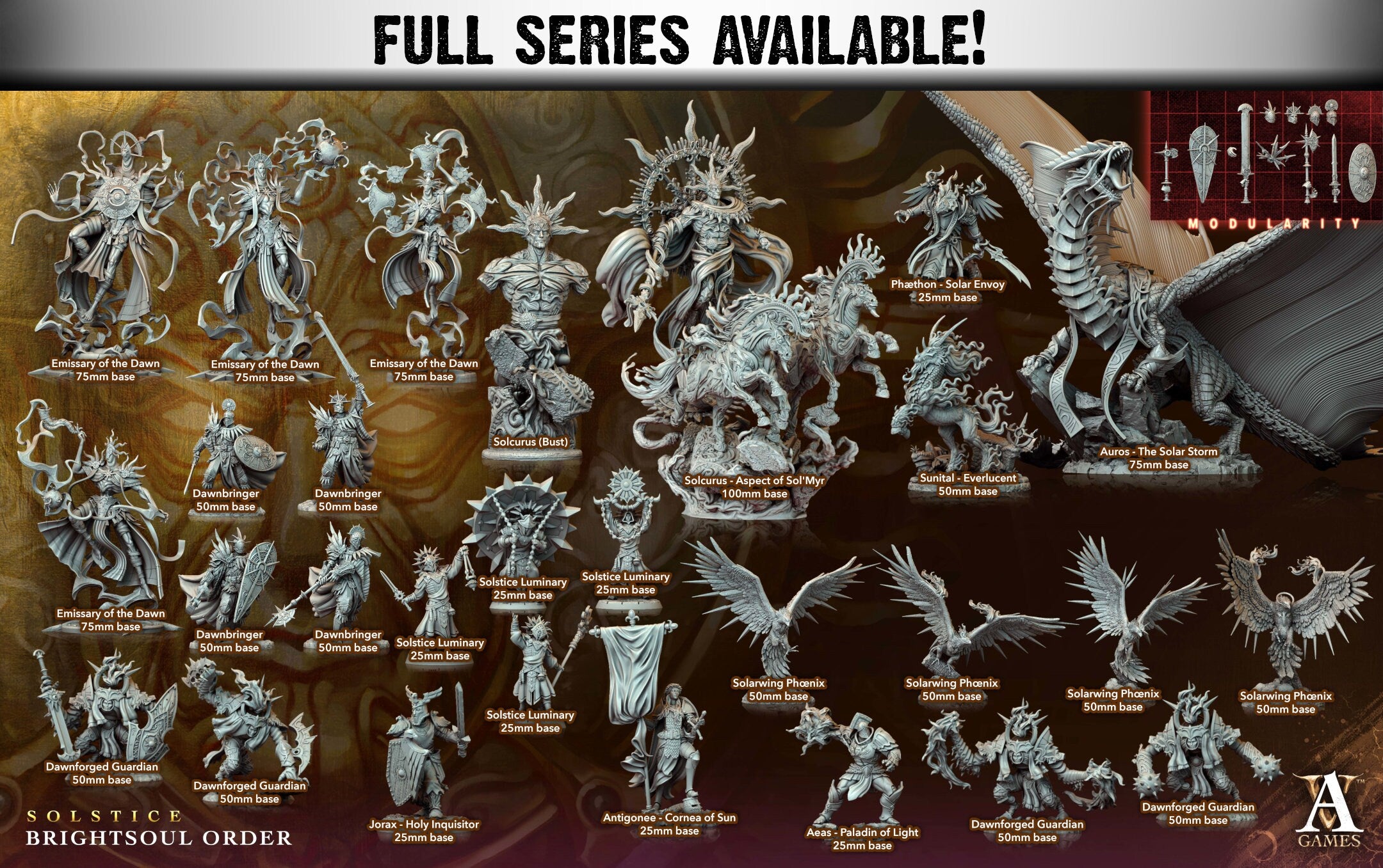 Aspect of Sol Myr | (Massive) Miniature by Archvillain Games | For Tabletop Gaming, D&D, Pathfinder, Wargames, Painting | Assembled + Primed - Brush and Battle