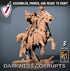 Mounted Death Horses (1-5) | Miniatures by Lord of the Print | Resin Mini for Tabletop Gaming, D&D, Pathfinder, Painting | Assembled +Primed - Brush and Battle
