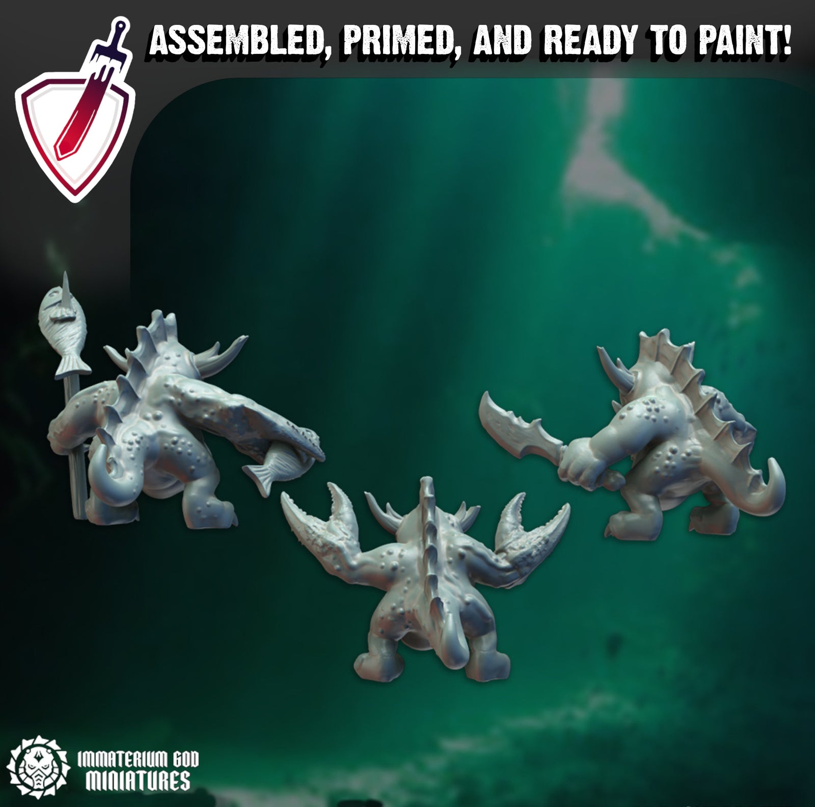 Mortigus Demon | (Massive) Miniature by Immaterium God | Resin Mini for Tabletop Gaming, D&D, Wargaming, and Painting | Assembled and Primed - Brush and Battle