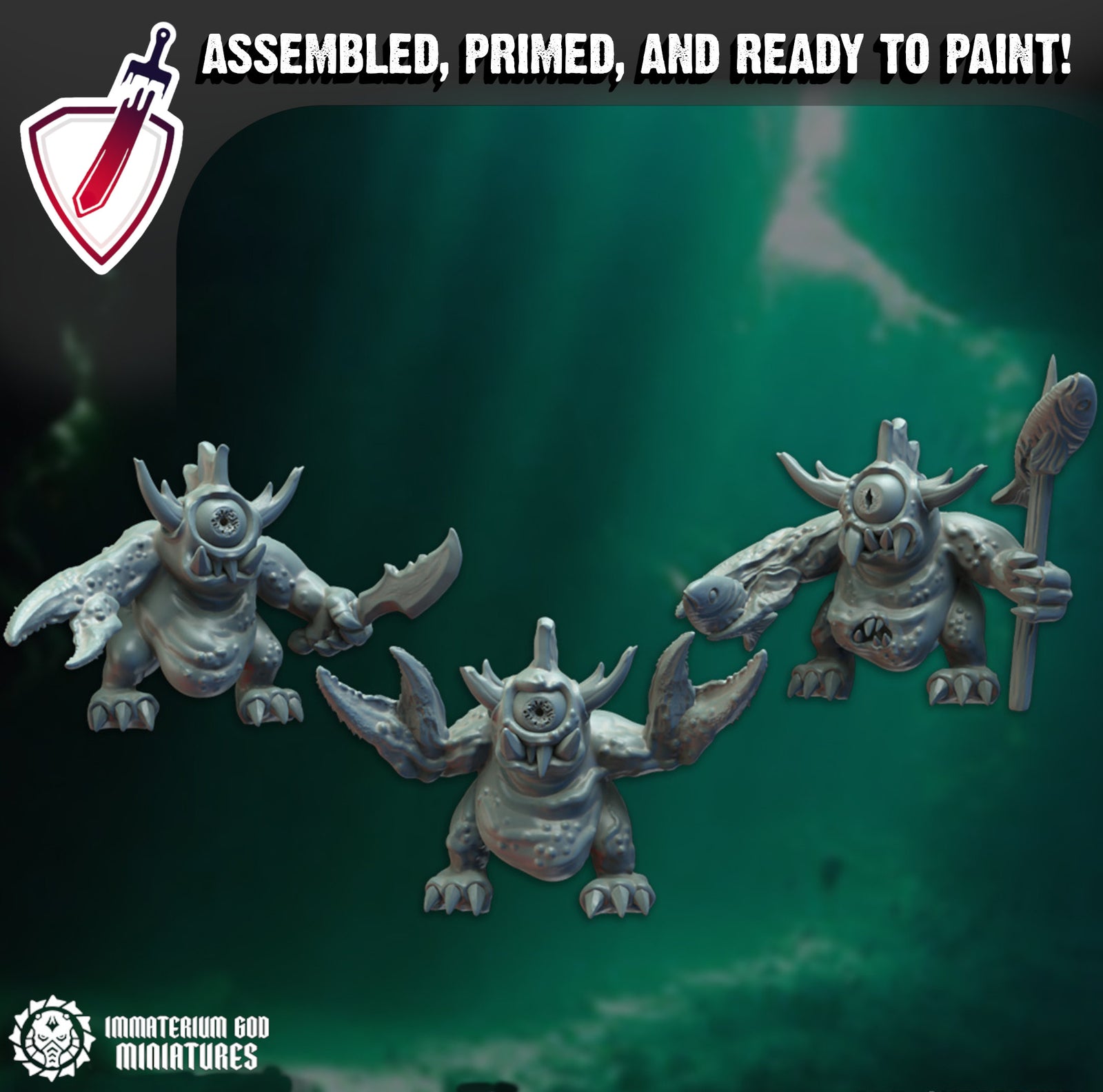 Mortigus Demon | (Massive) Miniature by Immaterium God | Resin Mini for Tabletop Gaming, D&D, Wargaming, and Painting | Assembled and Primed - Brush and Battle