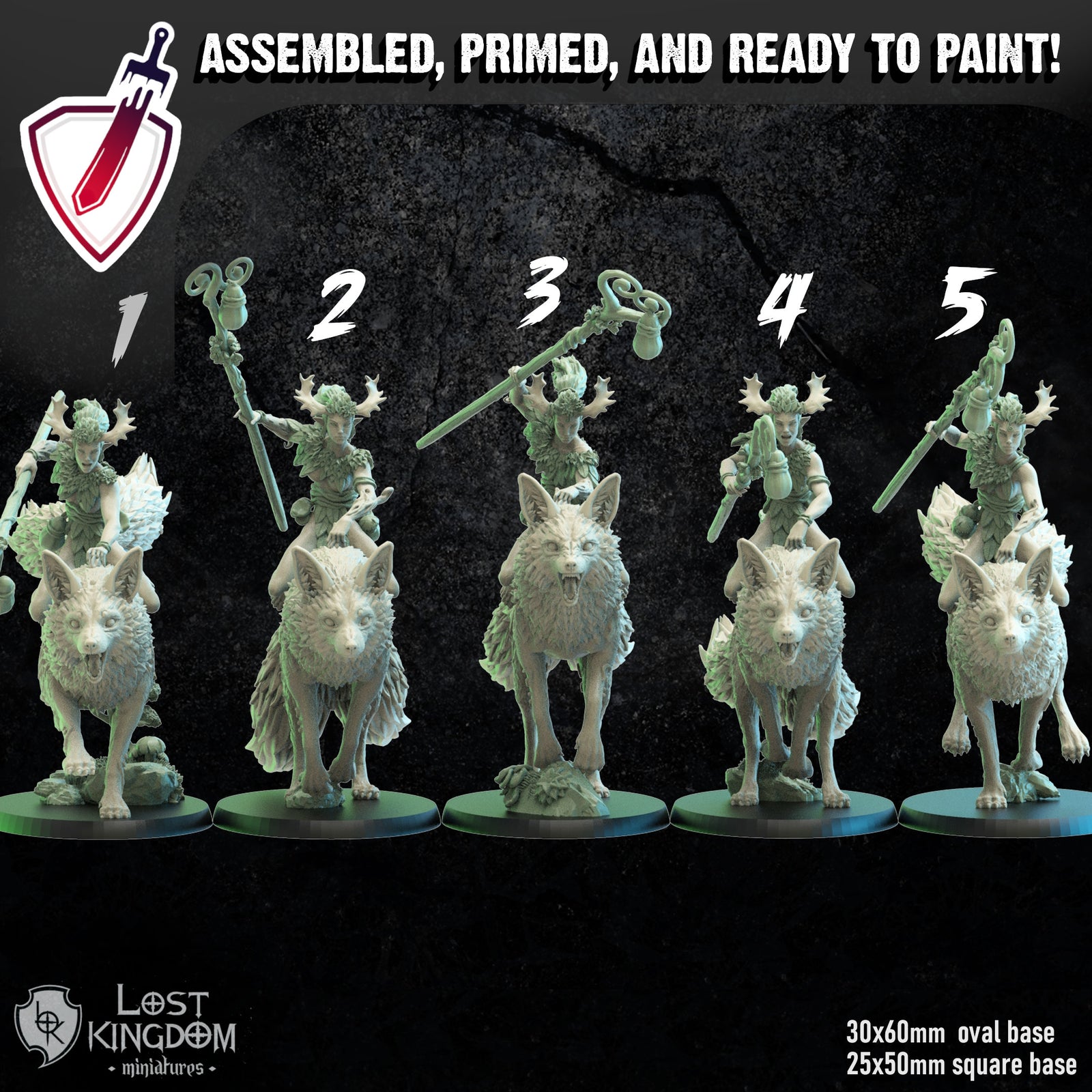 Nibi Raiders | Miniatures by Lost Kingdom | Resin Mini For Tabletop Gaming, D&D, Pathfinder, Wargames, and Painting | Assembled and Primed - Brush and Battle