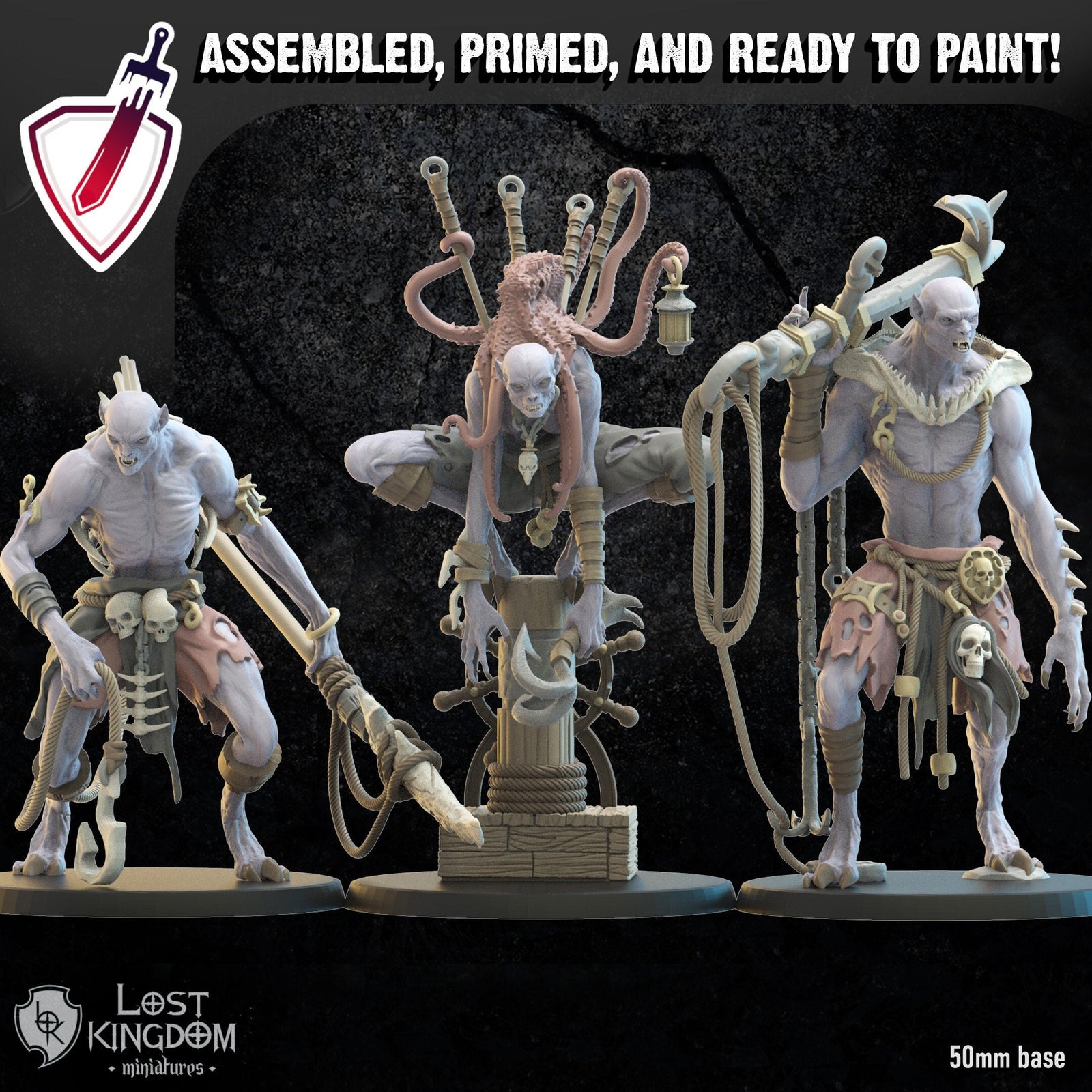 Vycanthropes Looters | Miniatures by Lost Kingdom | Resin Mini For Tabletop Gaming, D&D, Pathfinder, Wargames, Painting | Assembled + Primed - Brush and Battle