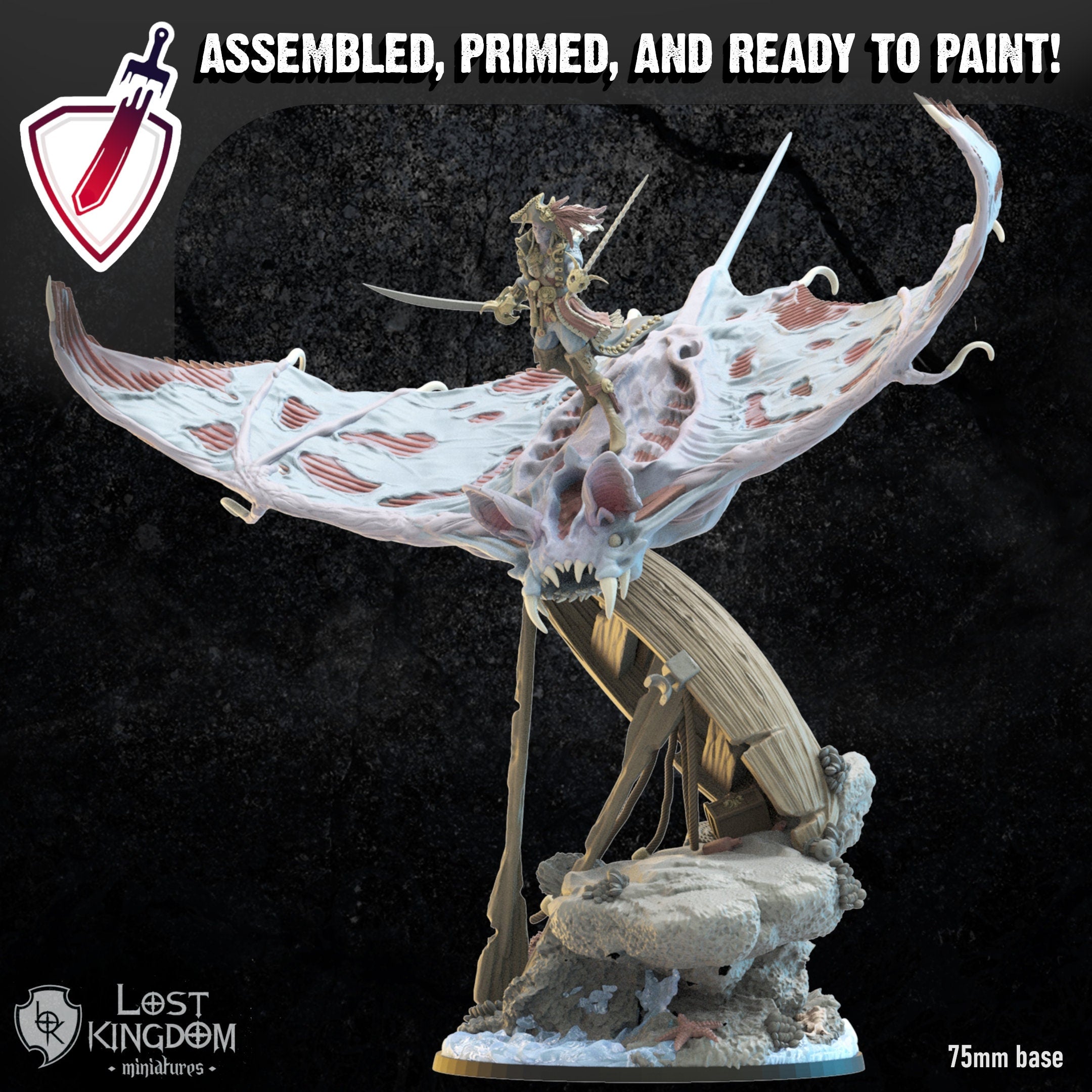 Elnora | (Massive) Miniature by Lost Kingdom | Resin Mini For Tabletop Gaming, D&D, Pathfinder, Wargames, Painting | Assembled and Primed - Brush and Battle