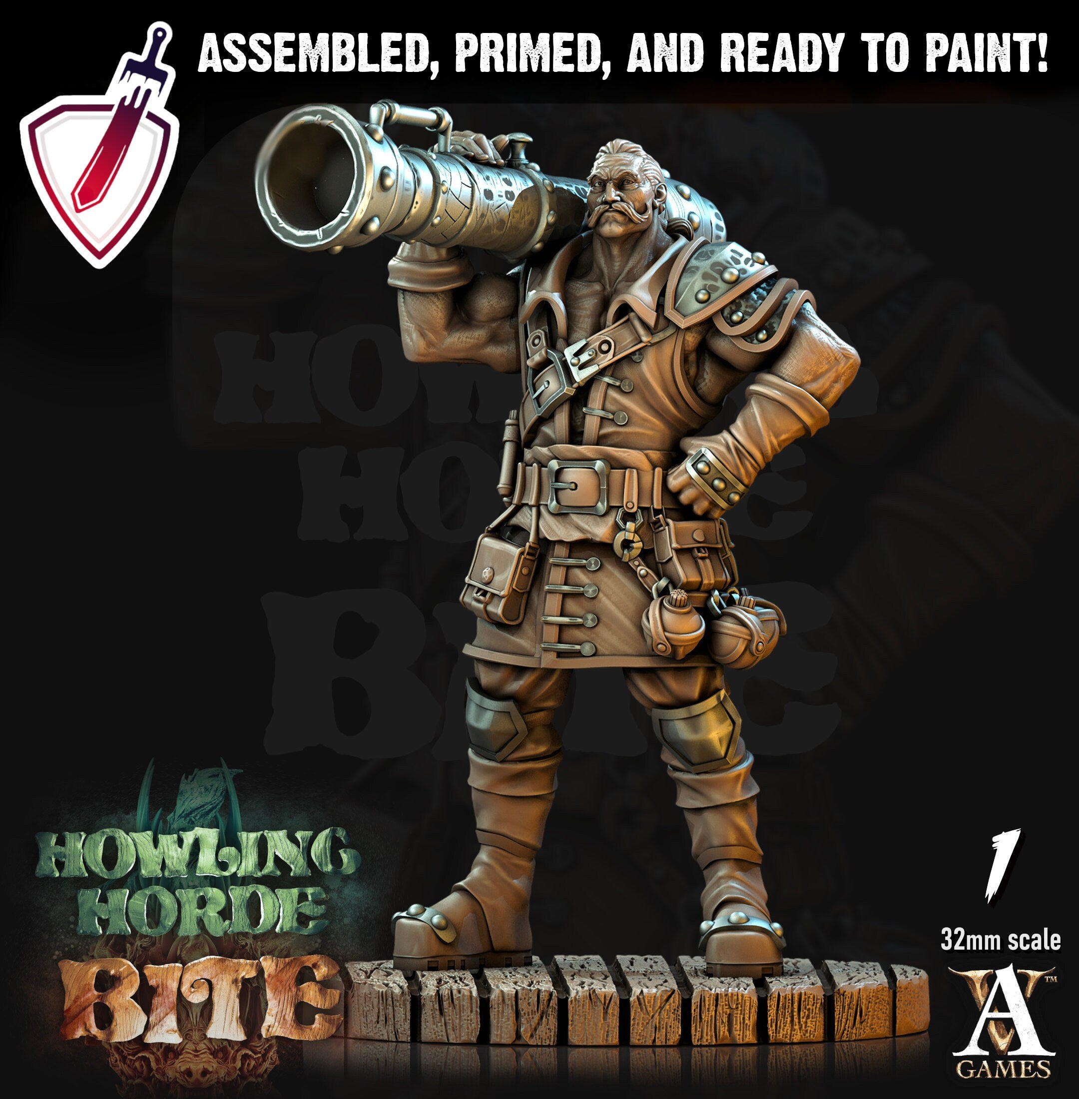 Heroes Vol. V | Miniatures by Archvillain Games | Resin Mini for Tabletop Gaming, D&D, Pathfinder, and Painting | Assembled and Primed - Brush and Battle