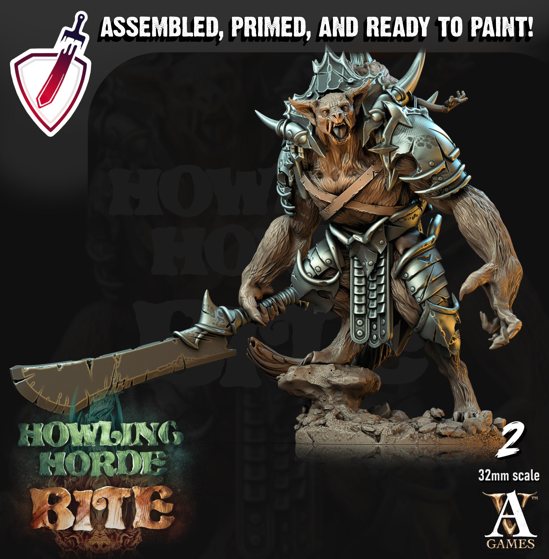 Claws of Akata | Miniatures by Archvillain Games | Resin Mini for Tabletop Gaming, D&D, Pathfinder, and Painting | Assembled and Primed - Brush and Battle