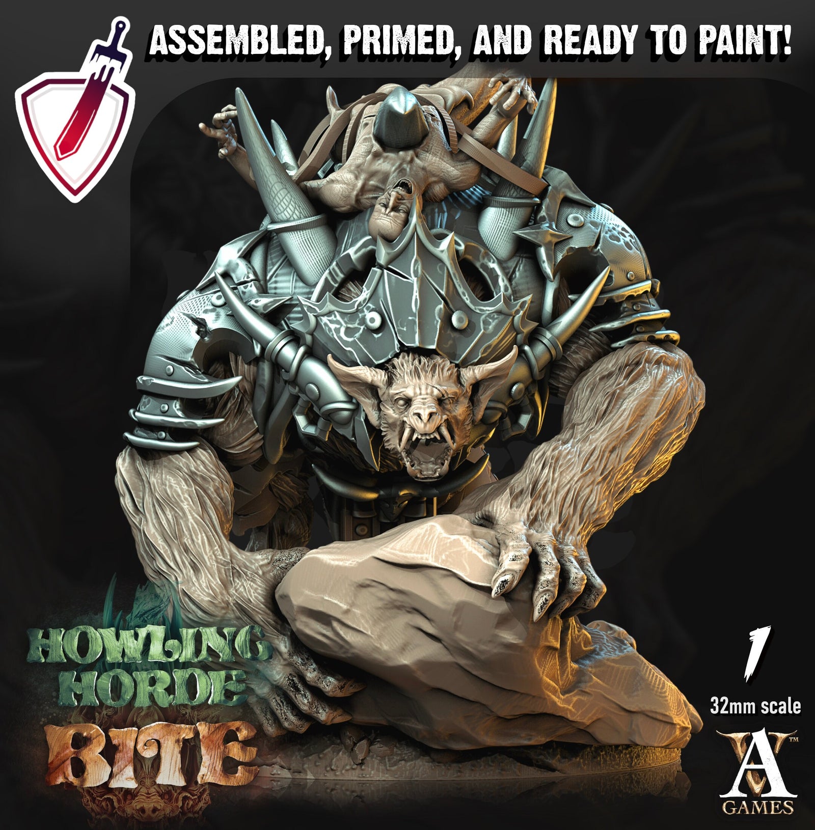 Claws of Akata | Miniatures by Archvillain Games | Resin Mini for Tabletop Gaming, D&D, Pathfinder, and Painting | Assembled and Primed - Brush and Battle