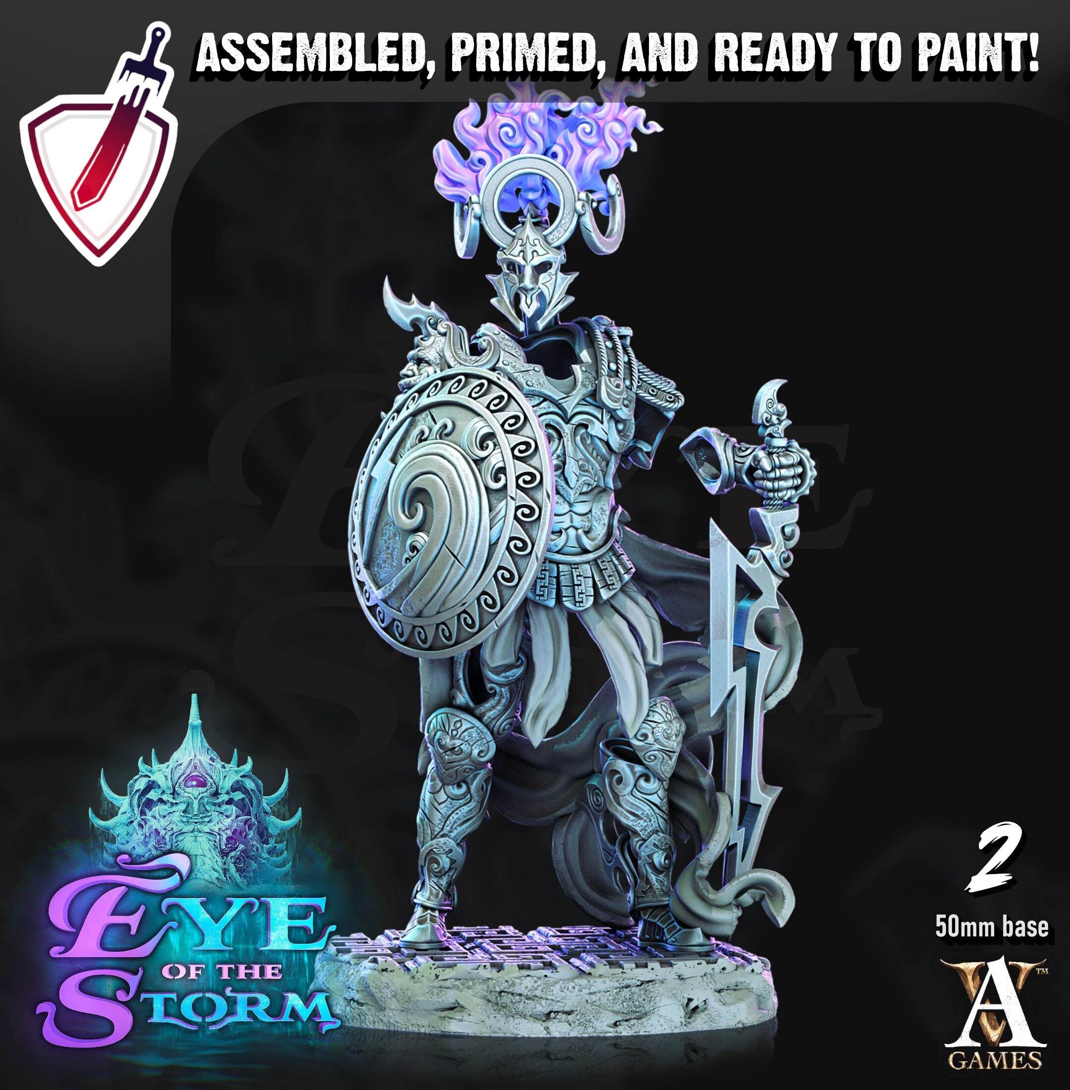 Ironstorm Sentinels | Miniatures by Archvillain Games | Resin Mini for Tabletop Gaming, D&D, Pathfinder, and Painting | Assembled and Primed - Brush and Battle