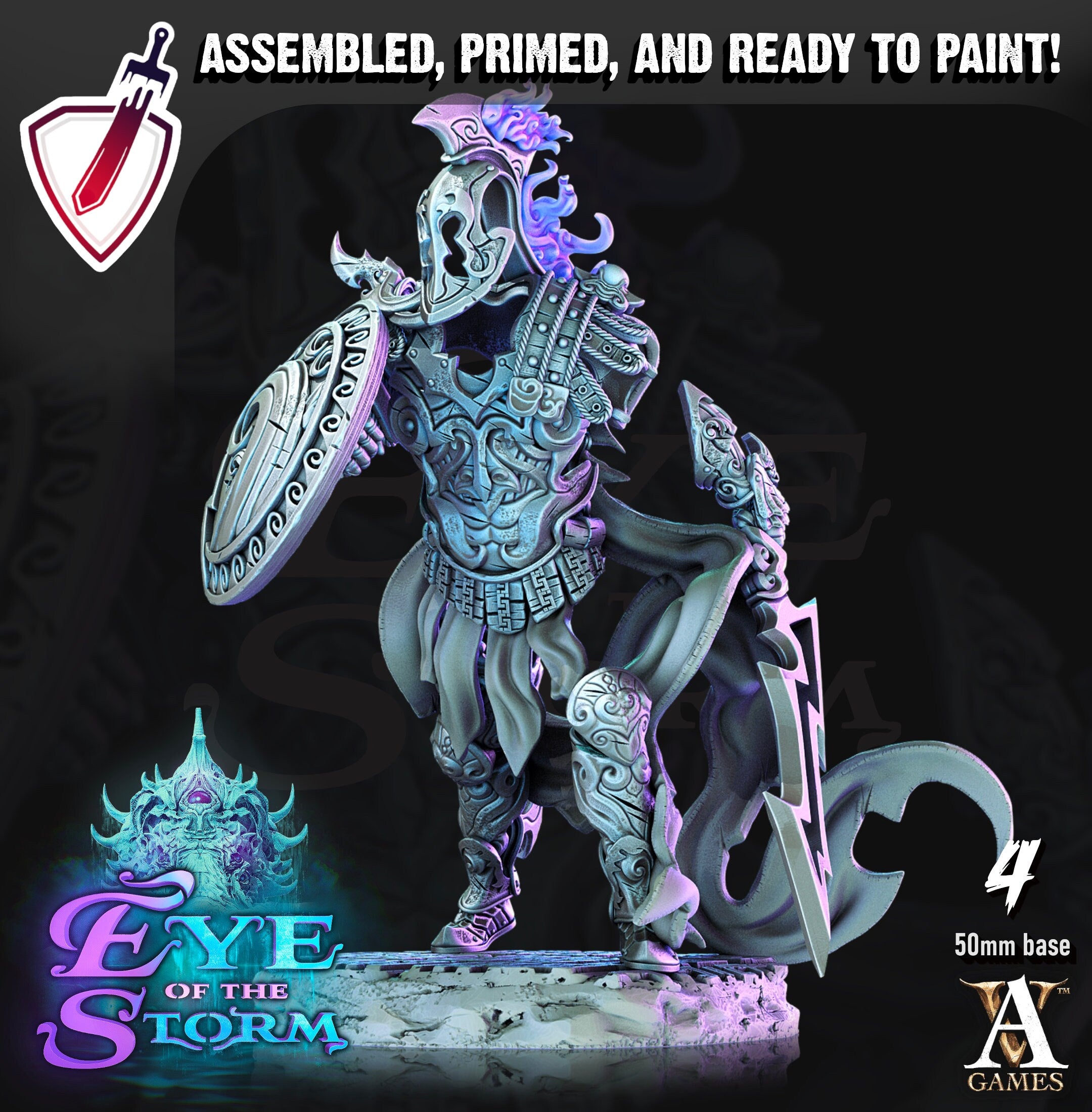 Ironstorm Sentinels | Miniatures by Archvillain Games | Resin Mini for Tabletop Gaming, D&D, Pathfinder, and Painting | Assembled and Primed - Brush and Battle