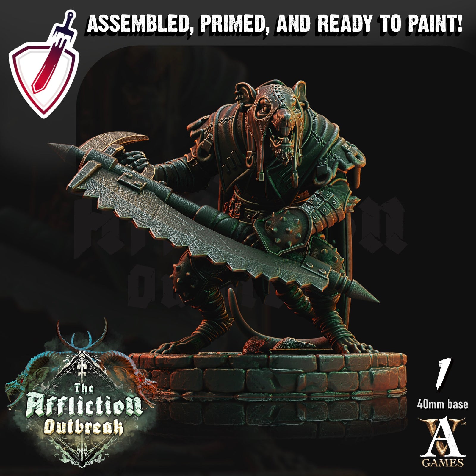Shadow Molars | Miniatures by Archvillain Games | Resin Mini for Tabletop Gaming, D&D, Pathfinder, and Painting | Assembled and Primed - Brush and Battle