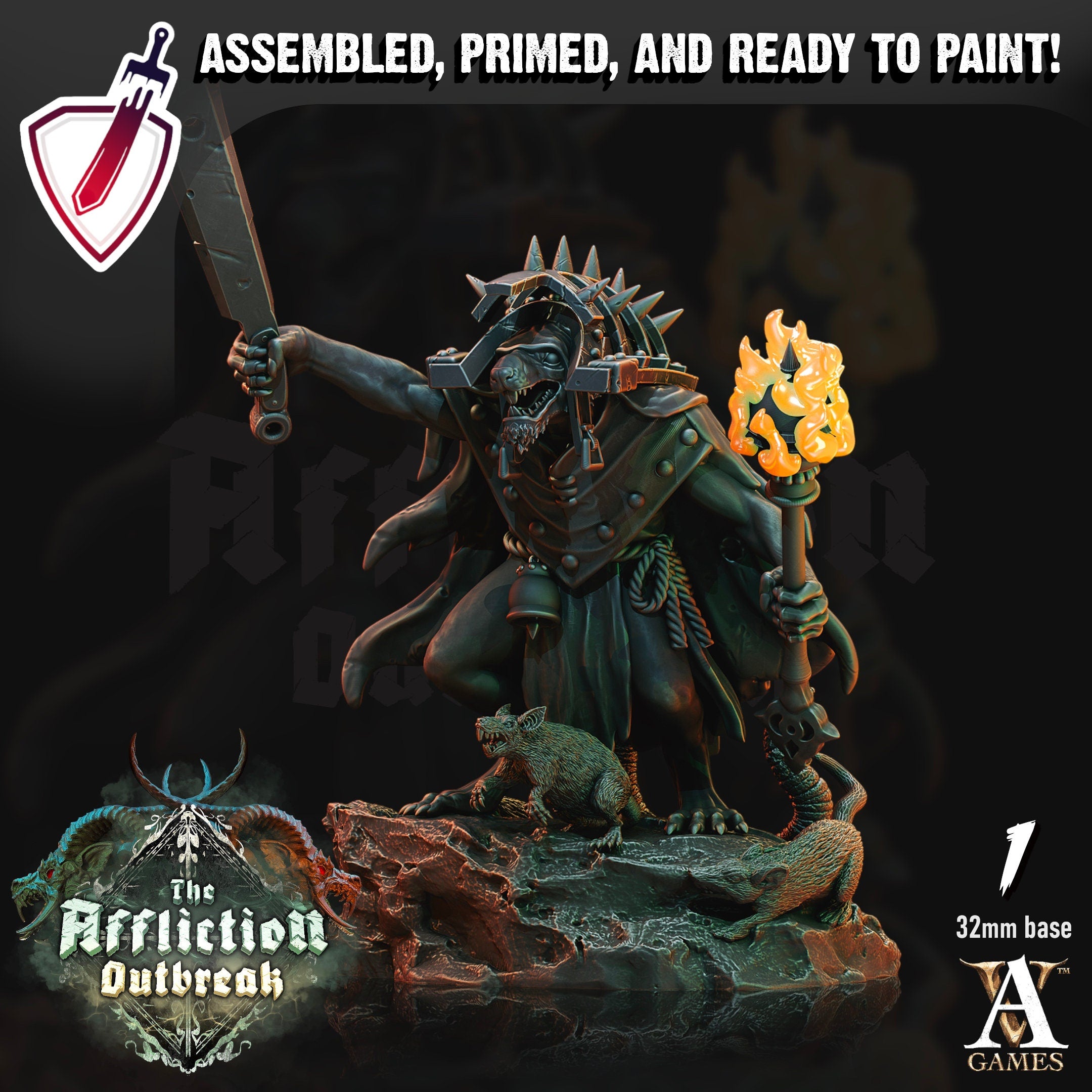Plague Chanters | Miniatures by Archvillain Games | Resin Mini for Tabletop Gaming, D&D, Pathfinder, and Painting | Assembled and Primed - Brush and Battle