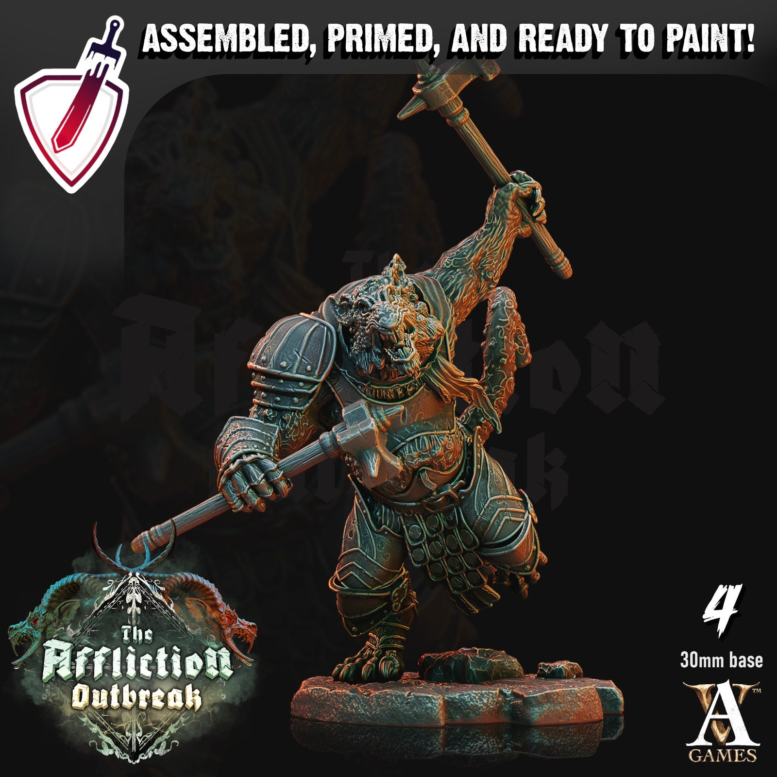 Ratwatch | Miniatures by Archvillain Games | Resin Mini for Tabletop Gaming, D&D, Pathfinder, and Painting | Assembled and Primed - Brush and Battle