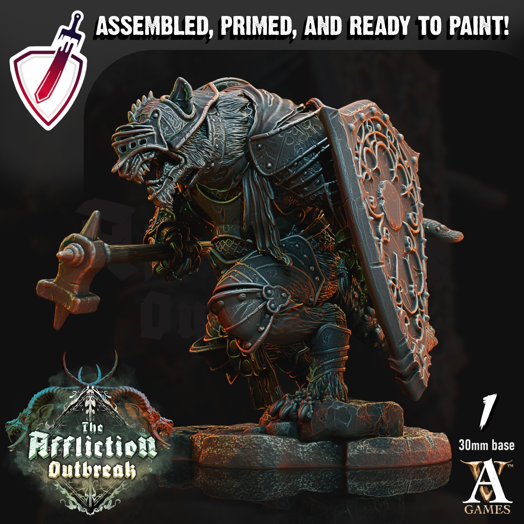 Ratwatch | Miniatures by Archvillain Games | Resin Mini for Tabletop Gaming, D&D, Pathfinder, and Painting | Assembled and Primed - Brush and Battle