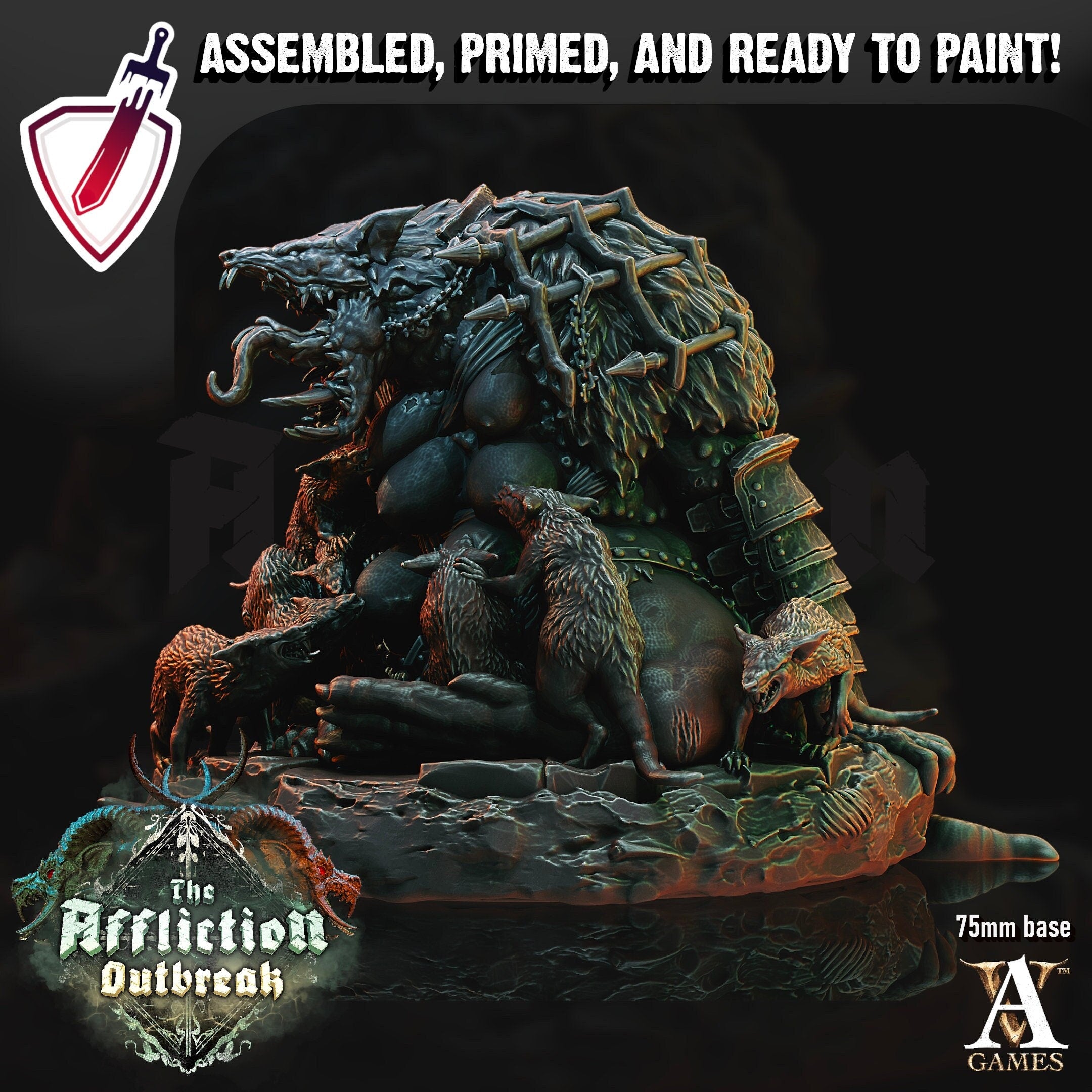 Broodmother | (Large) Miniature by Archvillain Games | For Tabletop Gaming, D&D, Pathfinder, Wargames, and Painting | Assembled and Primed - Brush and Battle