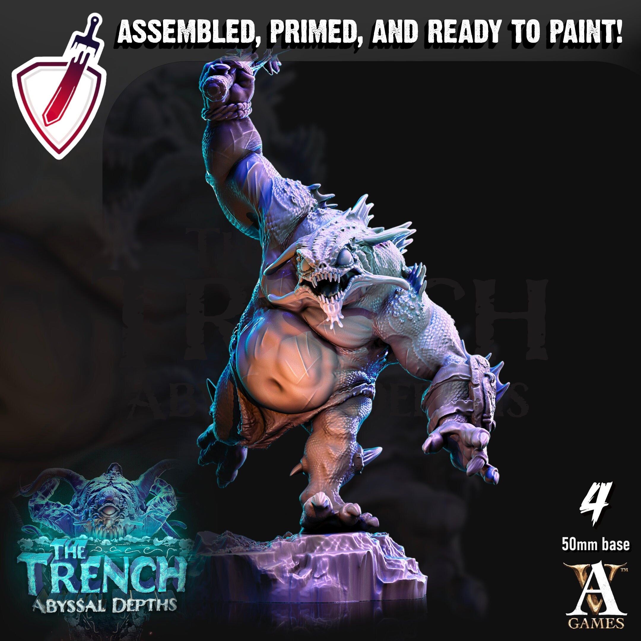 Morlok Big Bois | Miniatures by Archvillain Games | Resin Mini for Tabletop Gaming, D&D, Pathfinder, and Painting | Assembled and Primed - Brush and Battle