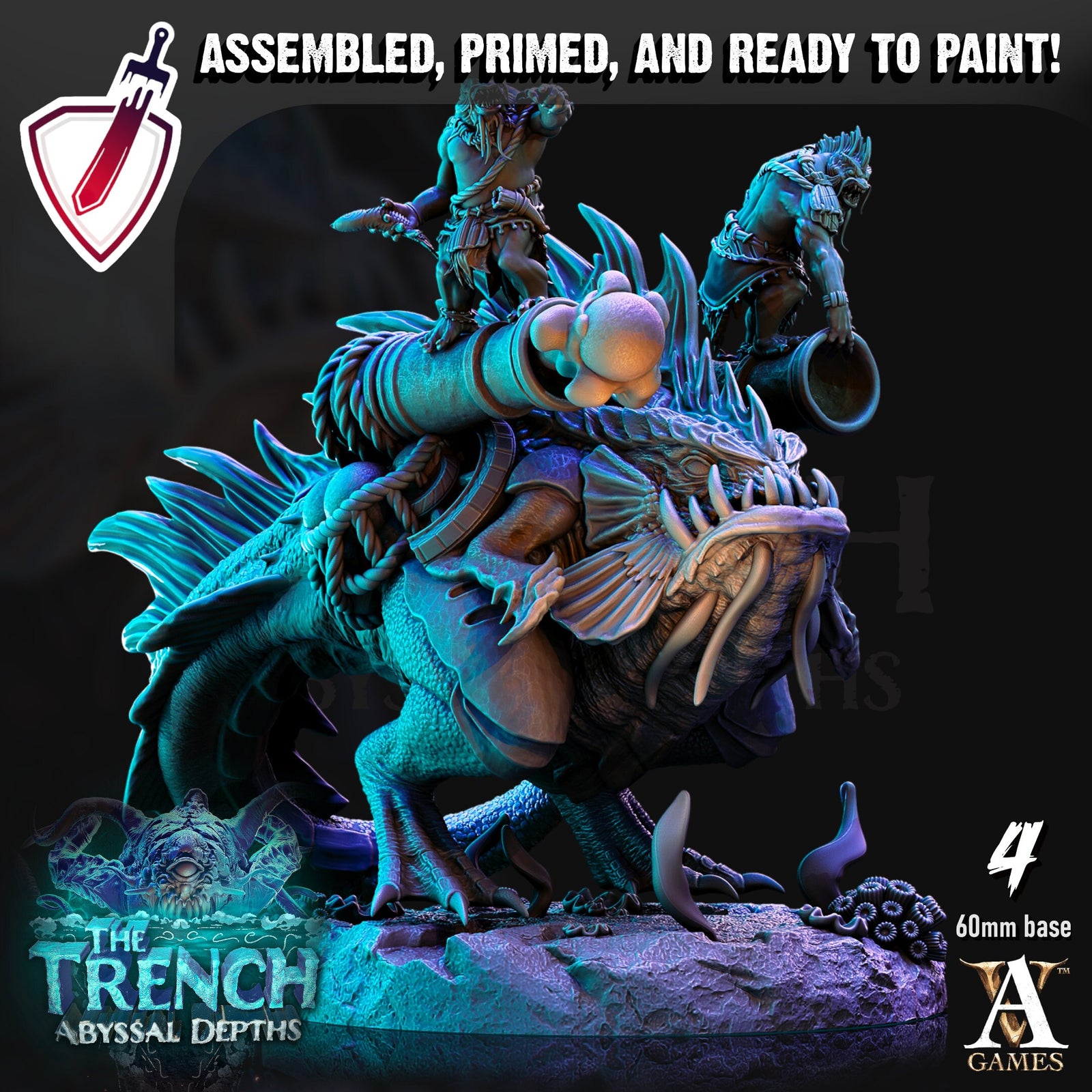 Morlok Pouncers | Miniatures by Archvillain Games | Resin Mini for Tabletop Gaming, D&D, Pathfinder, and Painting | Assembled and Primed - Brush and Battle