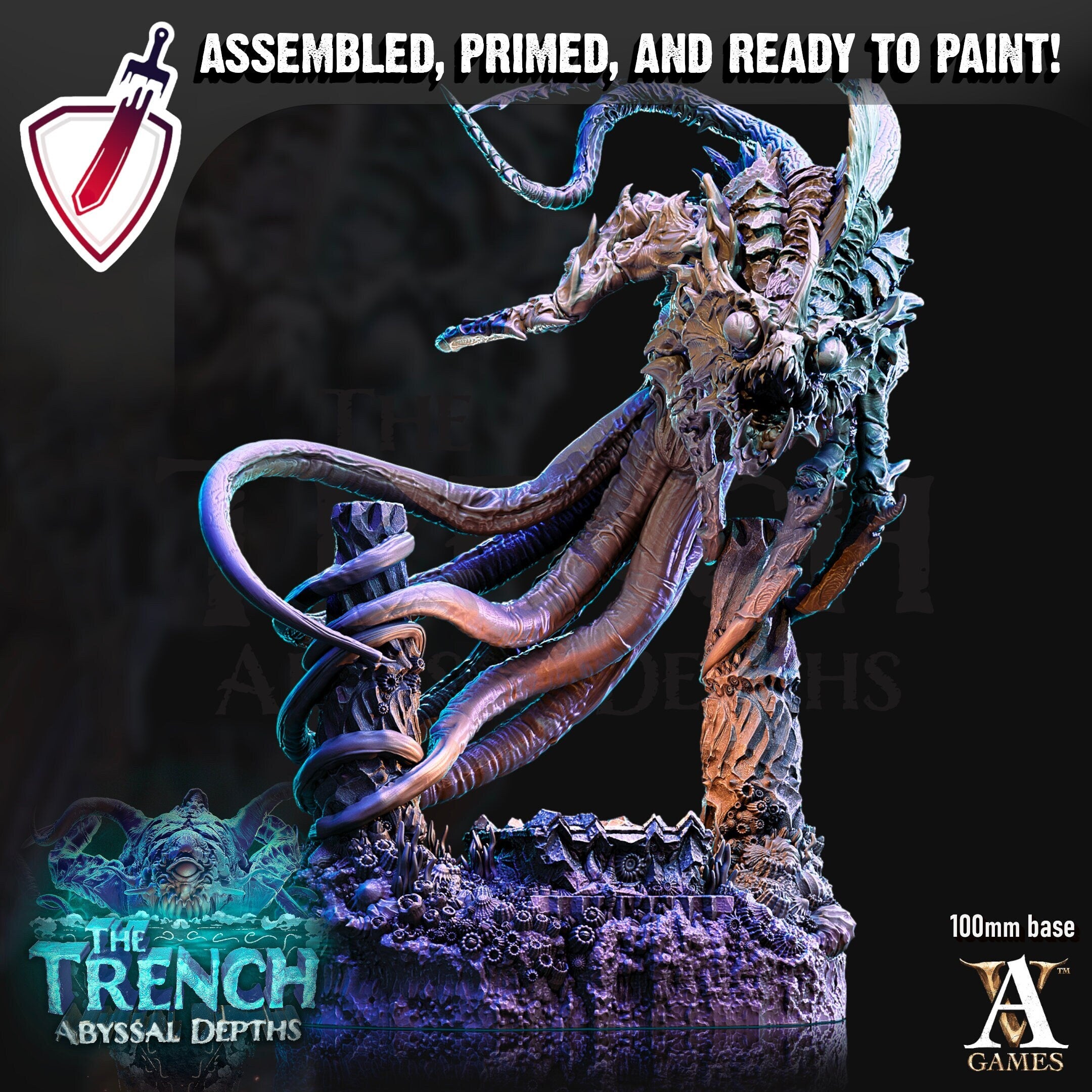 Morklos | (Massive) Miniature by Archvillain Games | Resin Mini for Tabletop Gaming, D&D, Pathfinder, and Painting | Assembled and Primed - Brush and Battle