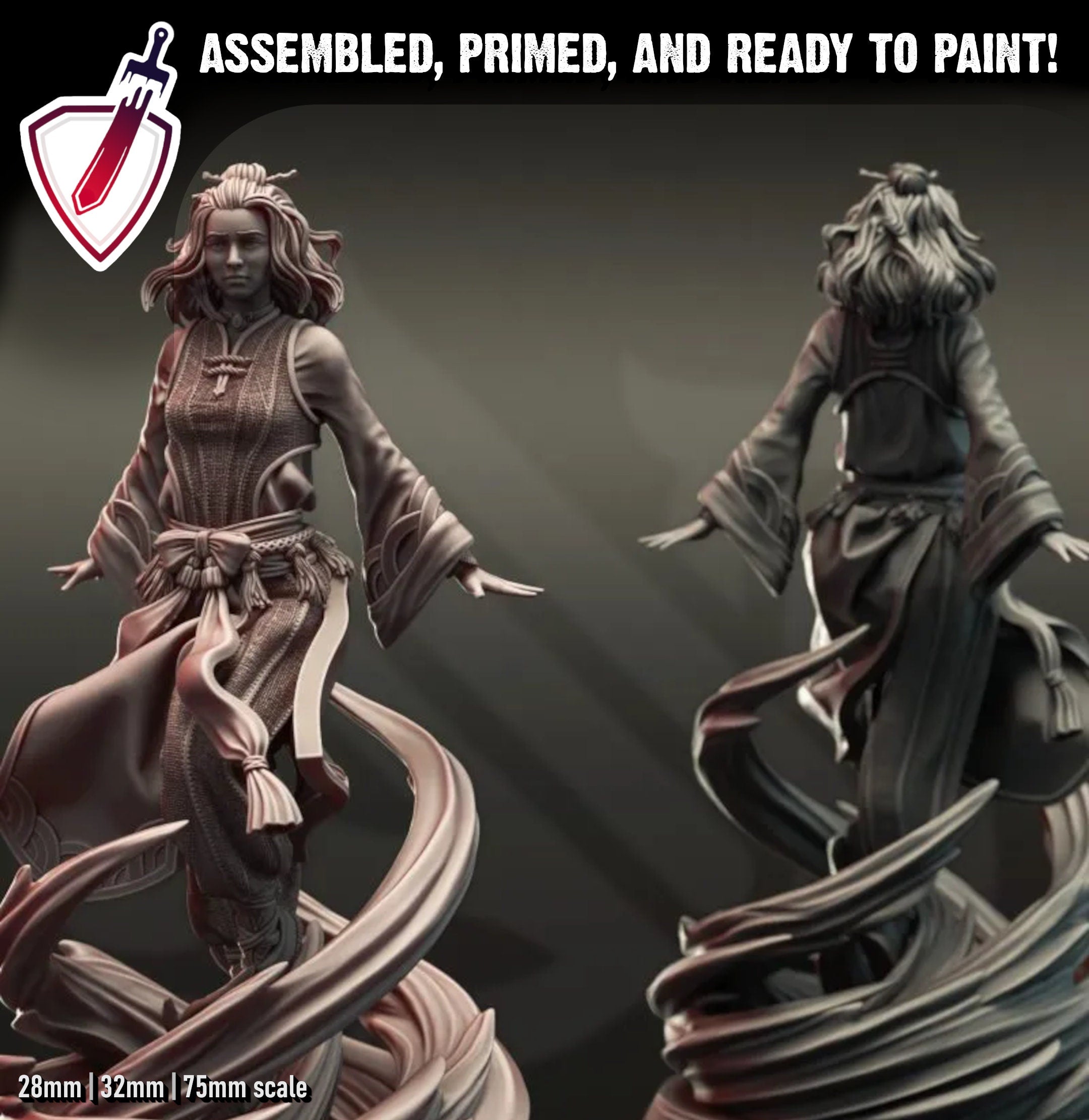 Avia | Miniature by DM Stash | Resin Mini For Tabletop Gaming, D&D, Pathfinder, and Painting | Assembled and Primed - Brush and Battle