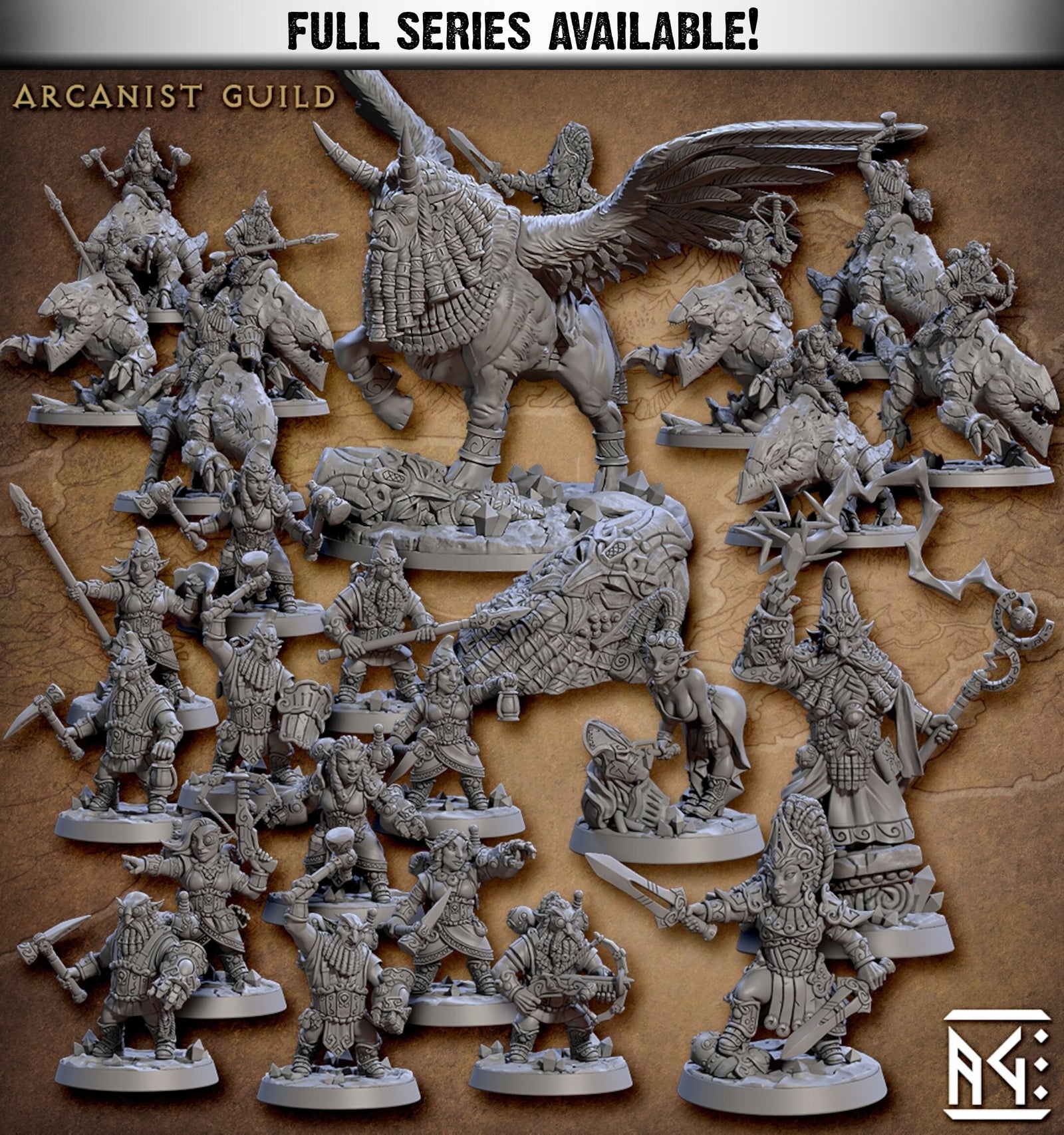 Mylitta - Golemmar Pinup | Miniature by Artisan Guild | Resin Mini for Tabletop Gaming, D&D, Pathfinder, Painting | Assembled and Primed - Brush and Battle