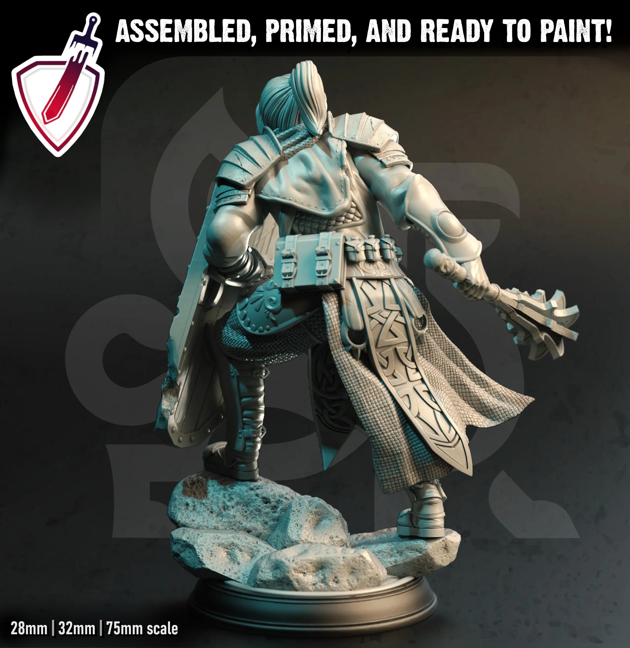 Champion of the Radiant Dawn – Arkina | Miniature by DM Stash | For Tabletop Gaming, D&D, Pathfinder, Painting | Assembled and Primed - Brush and Battle