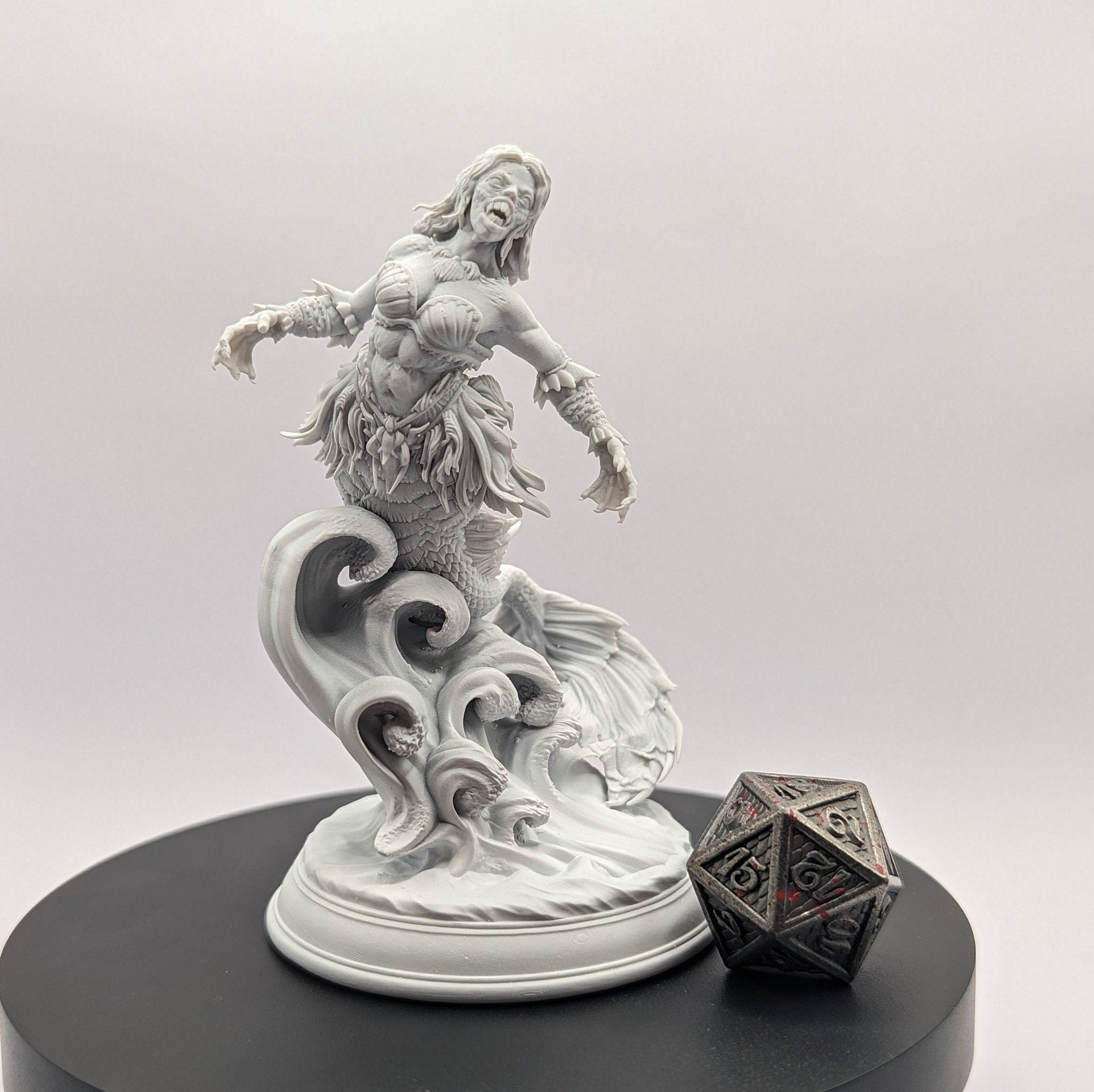 Dyriani – Sirens of the Deep (Attack) | Mini by DM Stash | Great for Tabletop Gaming, D&D, Pathfinder, and Painting | Assembled and Primed - Brush and Battle