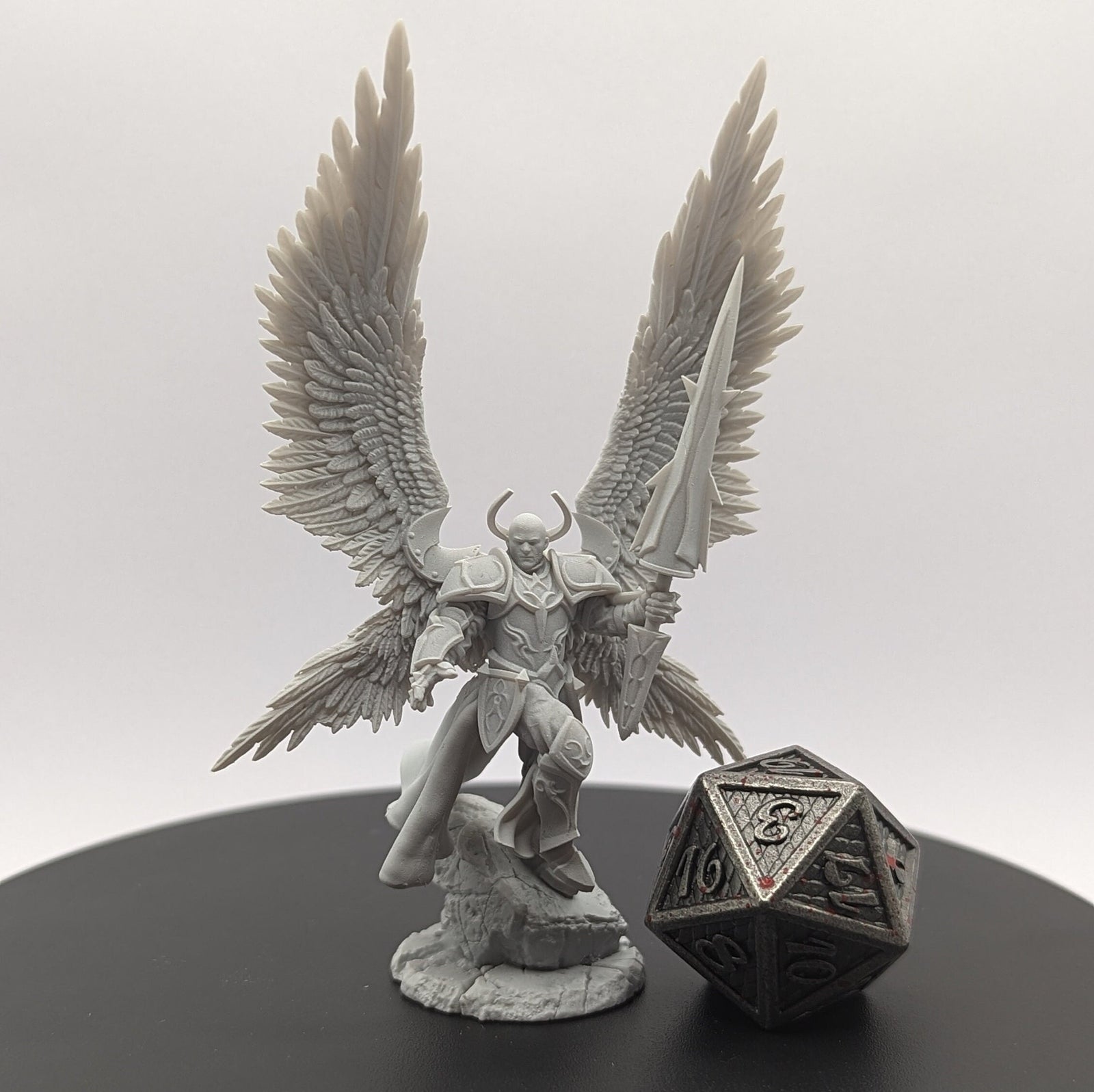 Male Justiciar Angels | Miniatures by Archvillain Games | Resin Mini for Tabletop Gaming, D&D, Pathfinder, Painting | Assembled and Primed - Brush and Battle