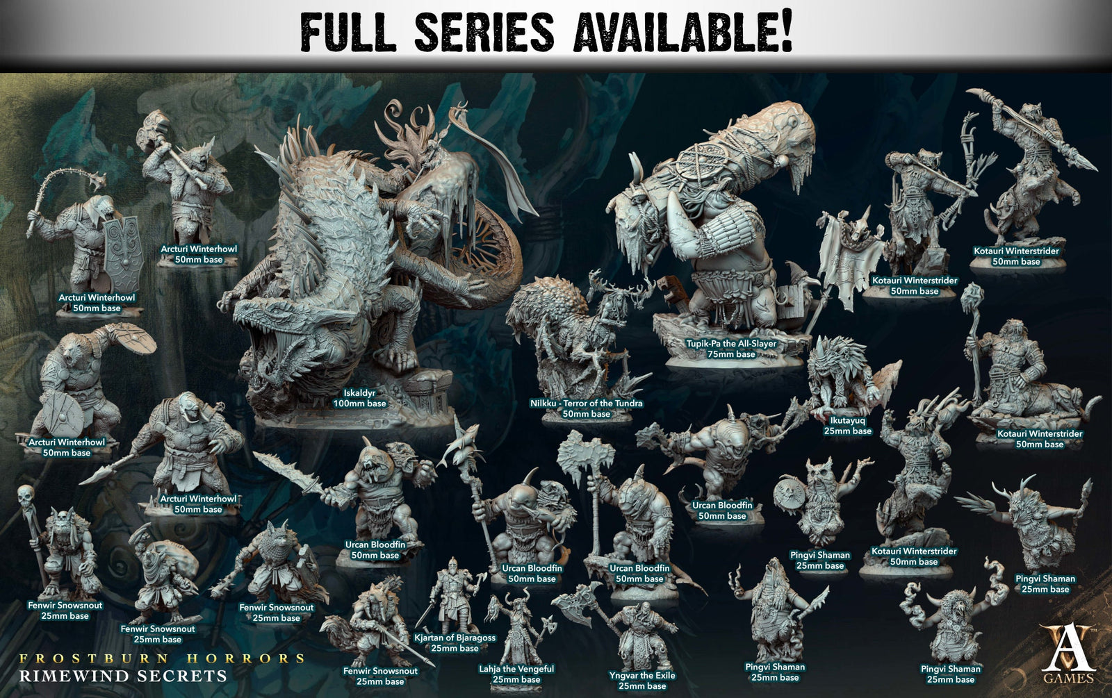 Arcturi Winterhowl | Miniatures By Archvillain Games | For Tabletop Gaming, D&D, Pathfinder, And Painting | Assembled And Primed - Brush and Battle