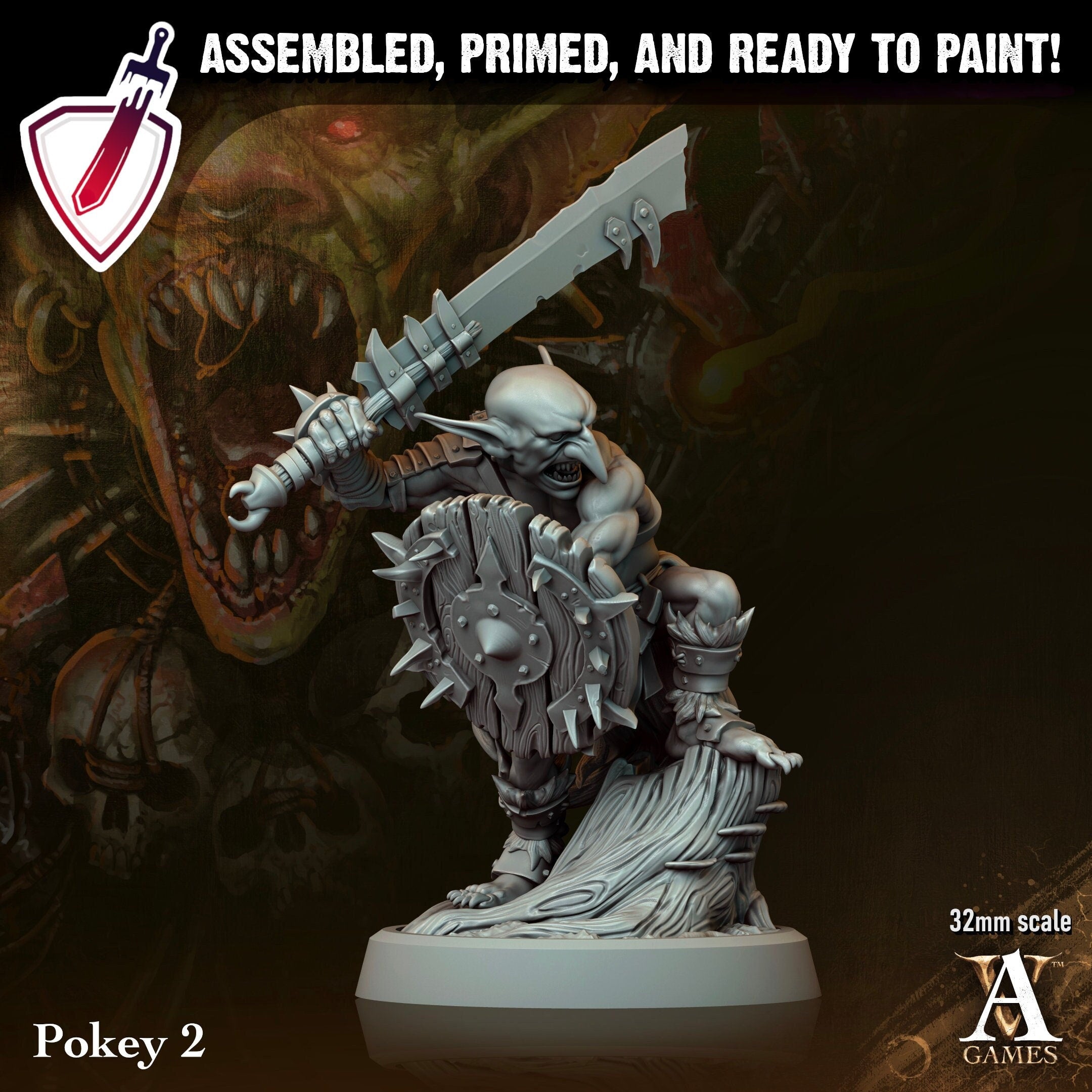 Pokeys | Miniatures by Archvillain Games | Resin Mini for Tabletop Gaming, D&D, Pathfinder, and Painting | Assembled and Primed - Brush and Battle