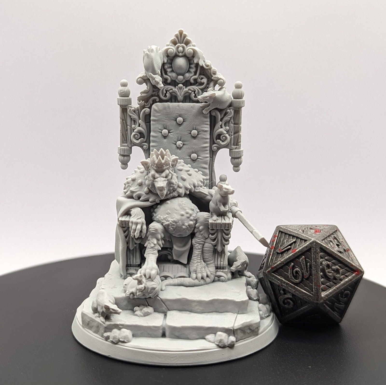 Rat King | Miniature by Archvillain Games | Resin Mini For Tabletop Gaming, D&D, Pathfinder, Wargames, and Painting | Assembled and Primed - Brush and Battle