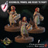 Halfling Commoners | Miniature by Crippled God Foundry | Resin Mini For Tabletop Gaming, D&D, Pathfinder, Painting | Assembled and Primed - Brush and Battle
