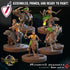 Mounted Halfling Peasants | Miniature by Crippled God Foundry | For Tabletop Gaming, D&D, Pathfinder, and Painting | Assembled and Primed - Brush and Battle