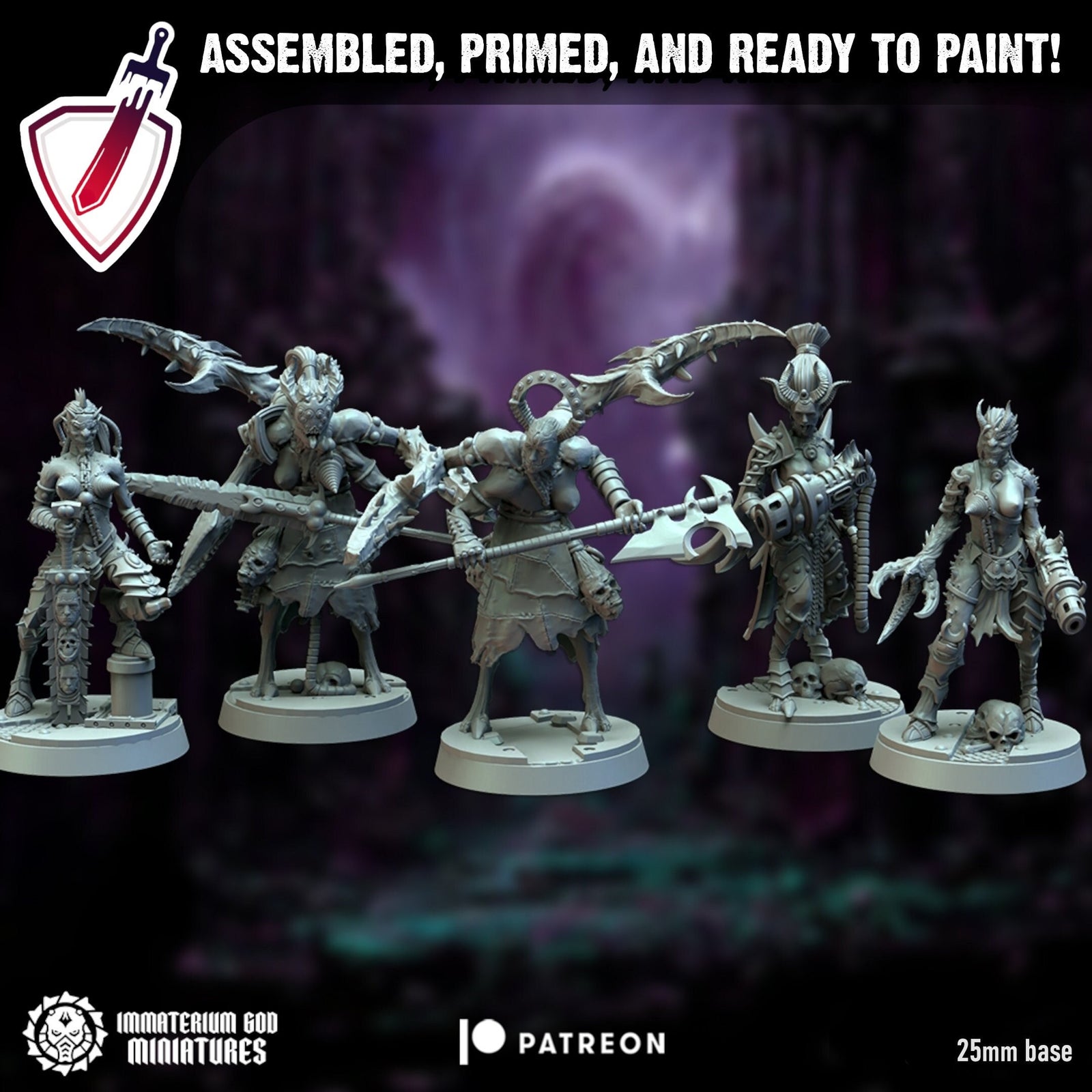 Torture Fanatics | Miniatures by Immaterium God | Resin Mini for Tabletop Gaming, D&D, Wargaming, and Painting | Assembled and Primed - Brush and Battle