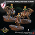 Mounted Halfling Peasants | Miniature by Crippled God Foundry | For Tabletop Gaming, D&D, Pathfinder, and Painting | Assembled and Primed - Brush and Battle