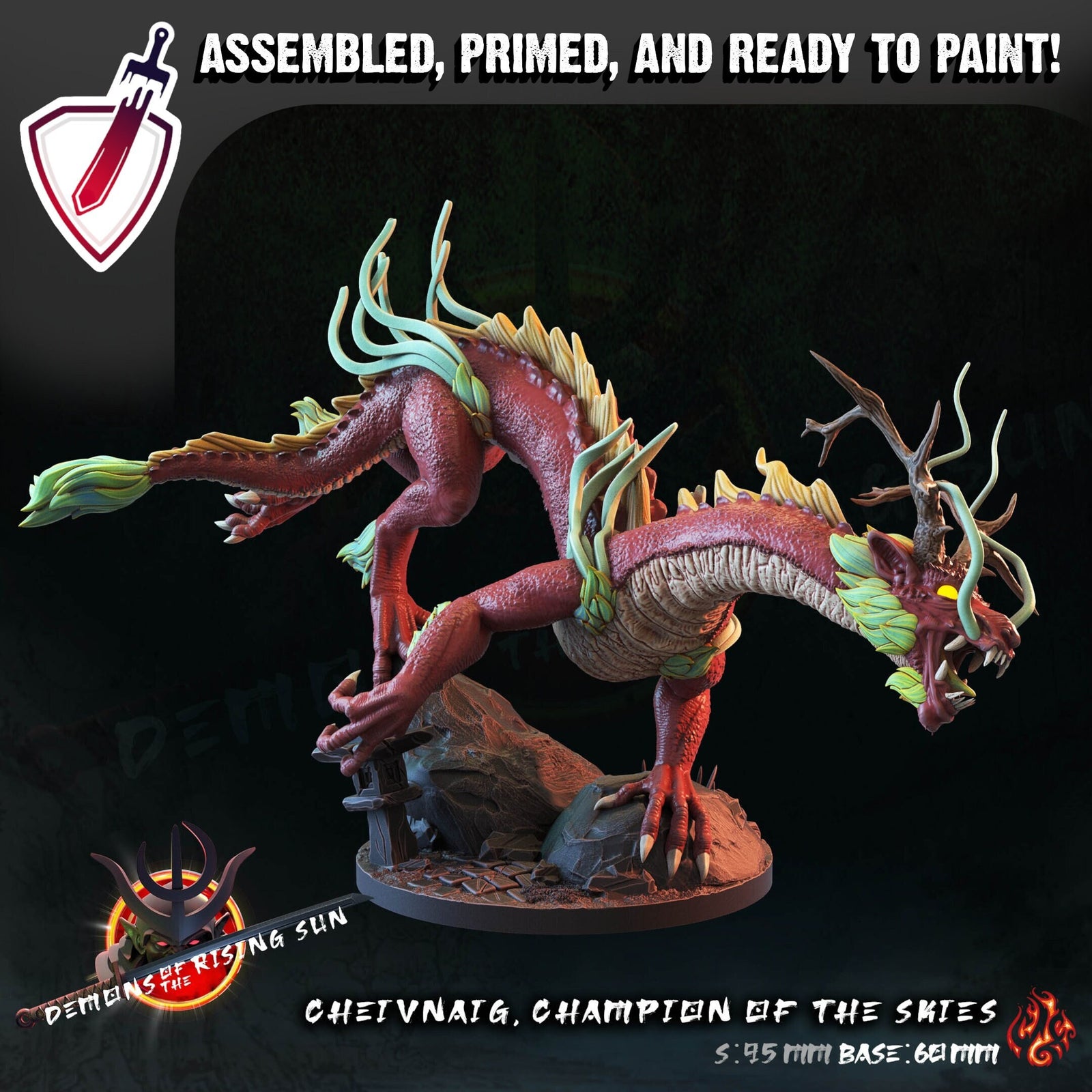 Cheivnaig | Miniature by Crippled God Foundry | Resin Mini For Tabletop Gaming, D&D, Pathfinder, Painting | Assembled and Primed - Brush and Battle