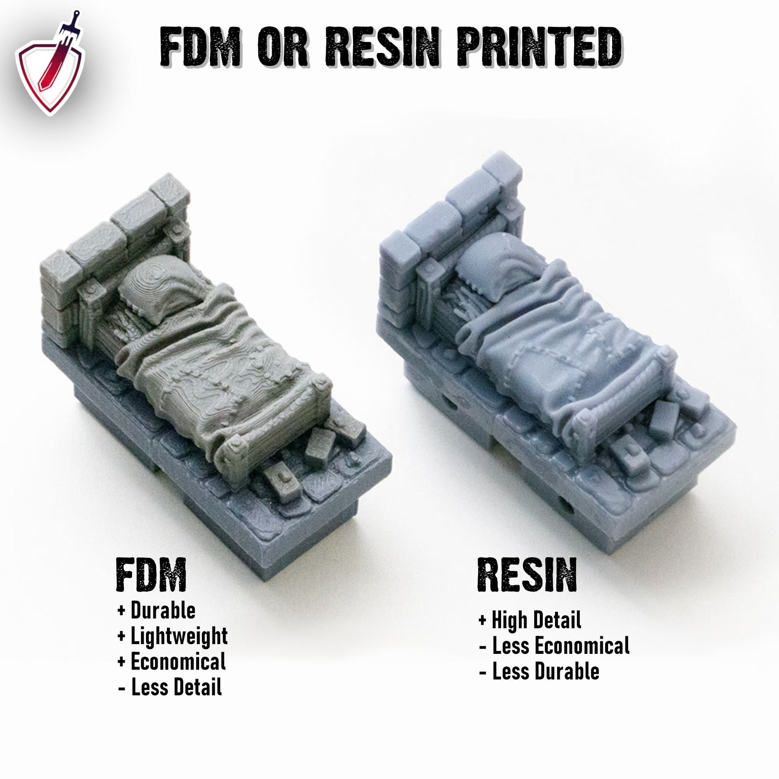 Ultimate Dungeon Set | Modular and  Easy to Expand Dungeon Blocks! | FDM or Resin Printed | Great for D&D, Pathfinder, or any Tabletop RPG - Brush and Battle