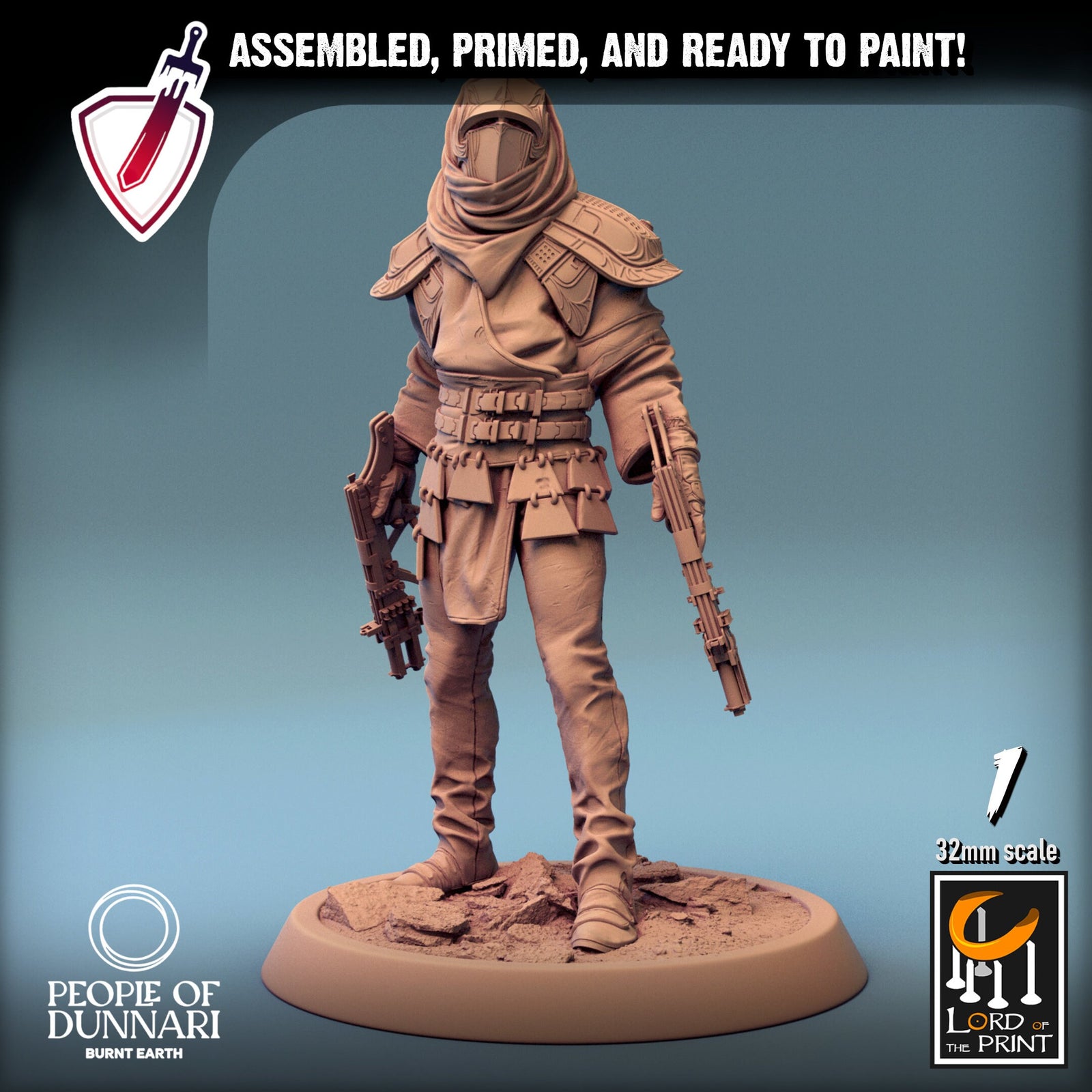Razan Sandstorms | Miniatures by Lord of the Print | Resin Mini for Tabletop Gaming, D&D, Pathfinder, Painting | Assembled and Primed - Brush and Battle
