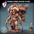 Sand Ettin | (Large) Miniatures by Lord of the Print | For Tabletop Gaming, D&D, Pathfinder, Painting | Assembled and Primed - Brush and Battle