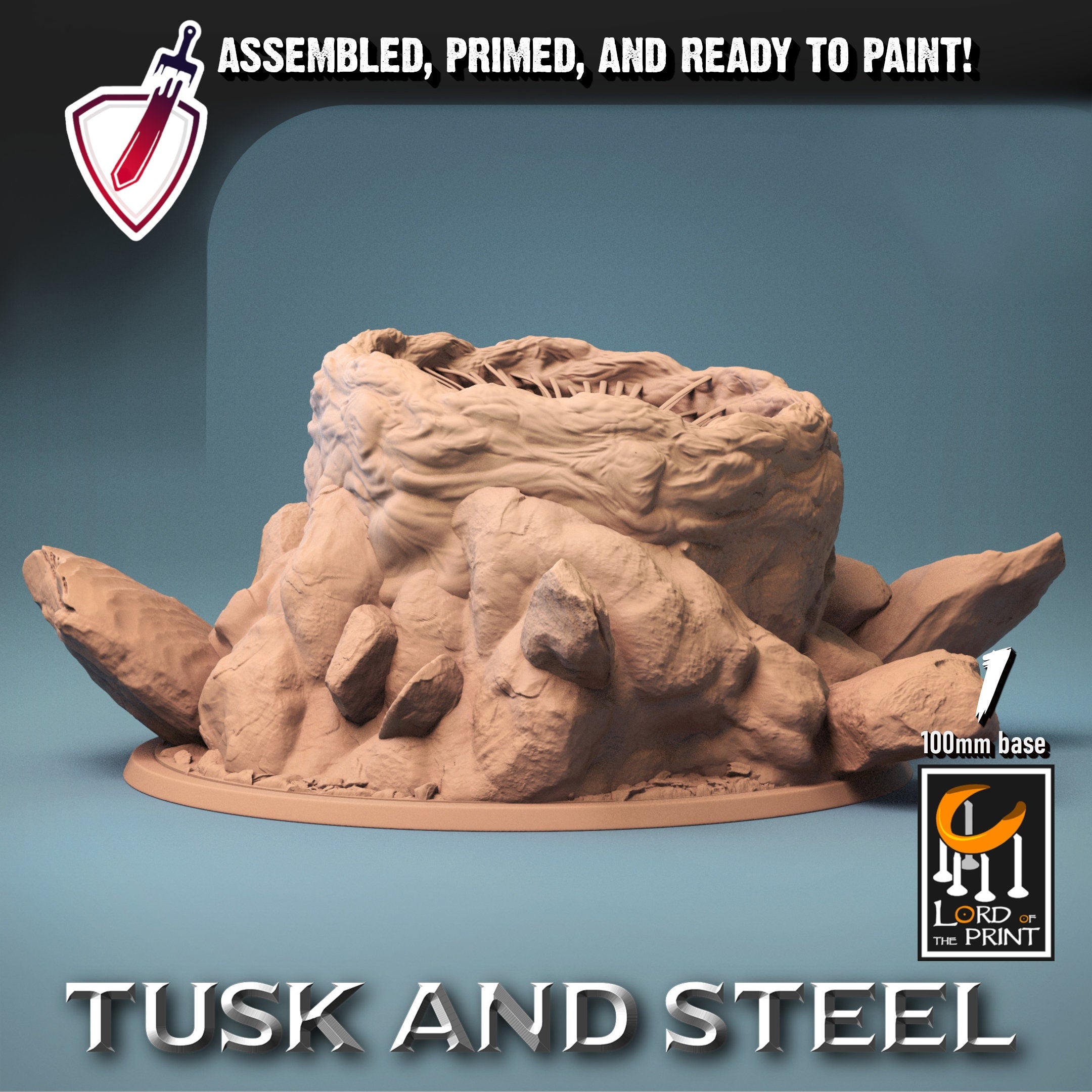 Wurm | (Large) Miniatures by Lord of the Print | For Tabletop Gaming, D&D, Pathfinder, and Painting | Assembled and Primed - Brush and Battle