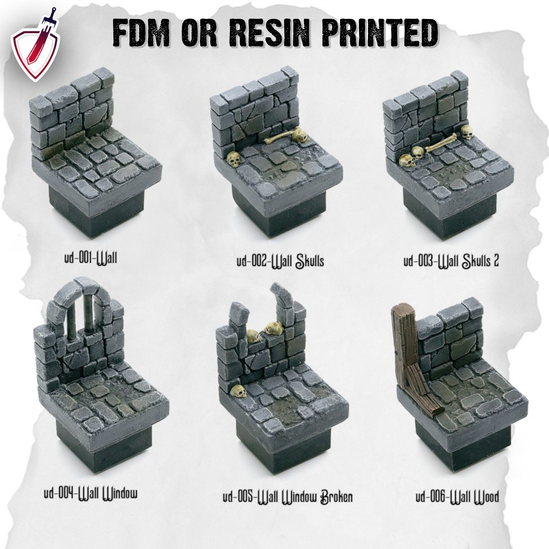 Dungeon Blocks Ultimate Dungeon Expansion Tiles (1-35) | FDM or Resin Printed | Great for D&D, Pathfinder, or any Tabletop RPG | Free Grids! - Brush and Battle