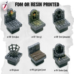Dungeon Blocks Ultimate Dungeon Expansion Tiles (36-71) | FDM or Resin Print | Great for D&D, Pathfinder, or any Tabletop RPG | Free Grids! - Brush and Battle