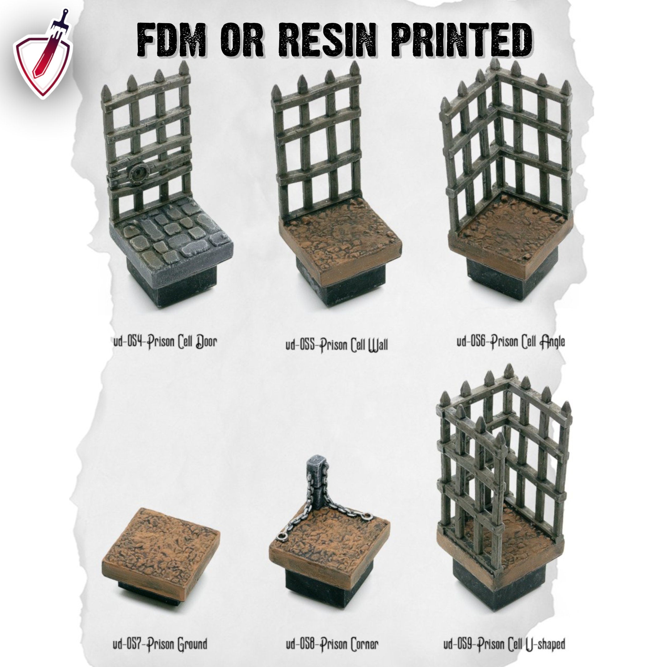 Dungeon Blocks Ultimate Dungeon Expansion Tiles (36-71) | FDM or Resin Print | Great for D&D, Pathfinder, or any Tabletop RPG | Free Grids! - Brush and Battle