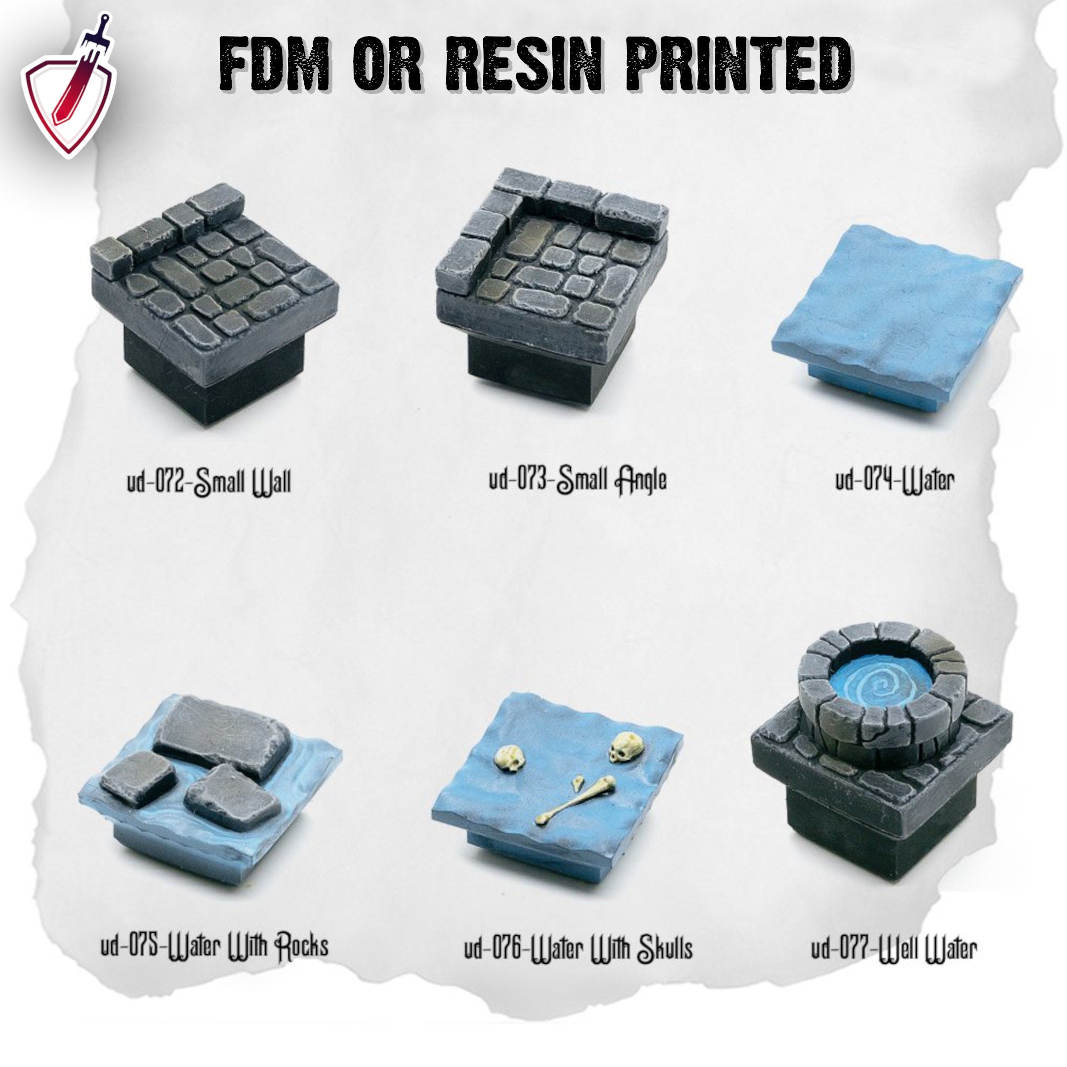 Dungeon Blocks Ultimate Dungeon Expansion Tiles (72-98) | FDM or Resin Print | Great for D&D, Pathfinder, or any Tabletop RPG | Free Grids! - Brush and Battle