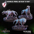 Skeletal Hounds | Miniatures by Crippled God Foundry | Resin Mini for Tabletop Gaming, D&D, Pathfinder, and Painting | Assembled and Primed - Brush and Battle